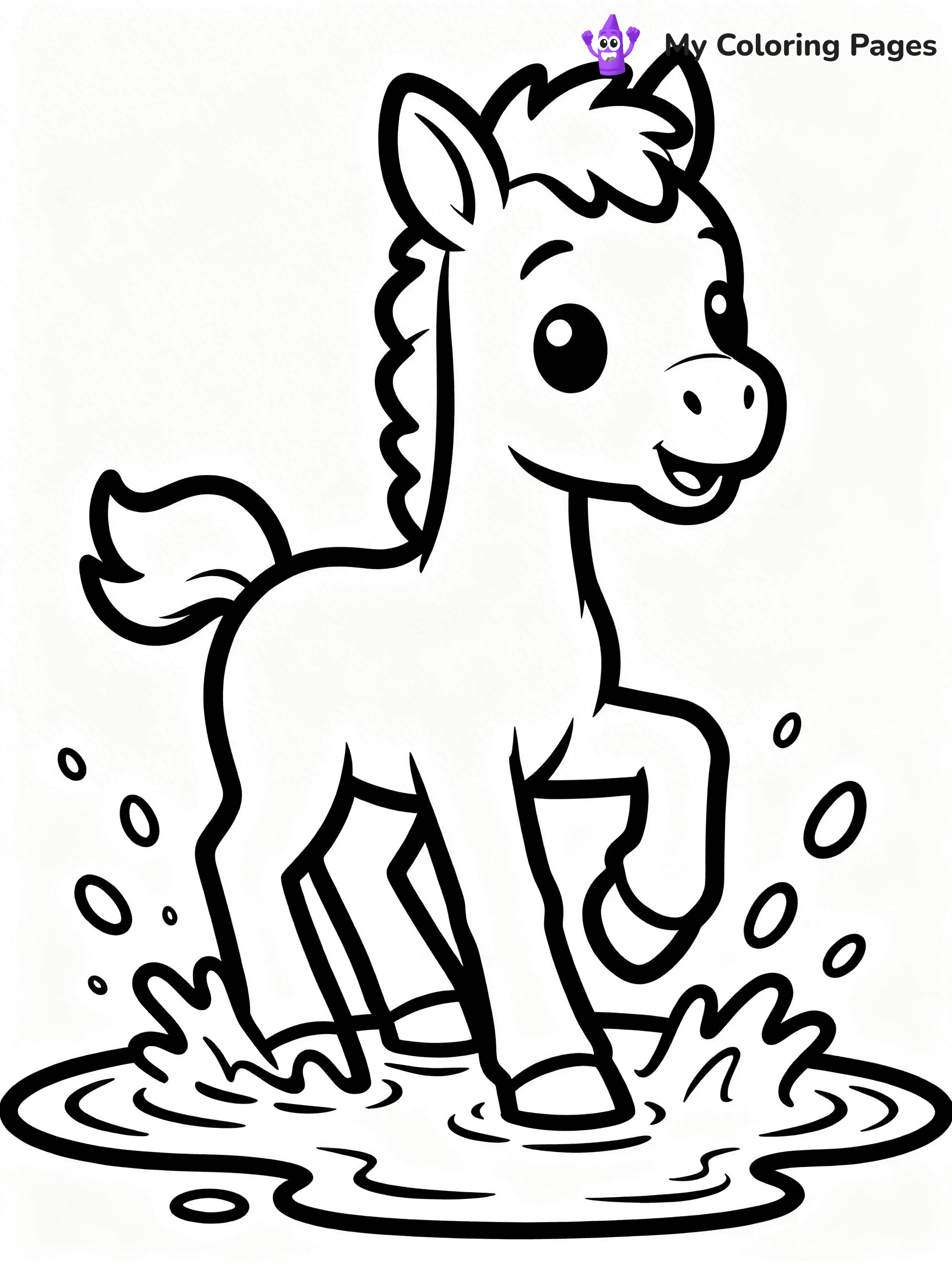 Cute Baby Horse Coloring Pages - 5
