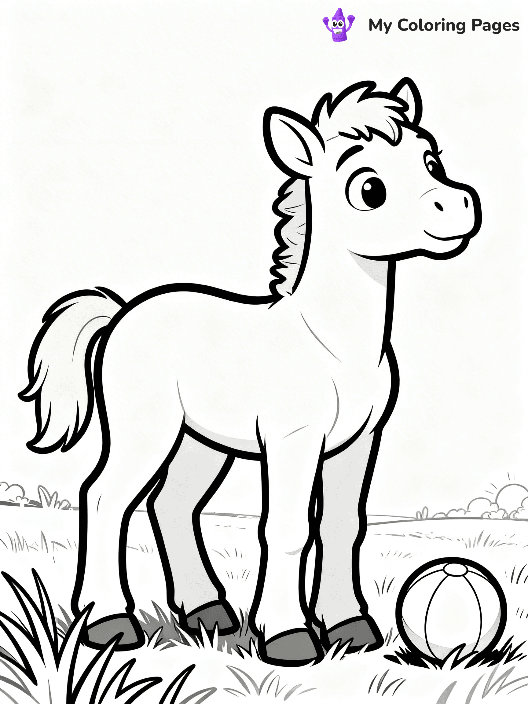 Cute Baby Horse Coloring Pages - 3