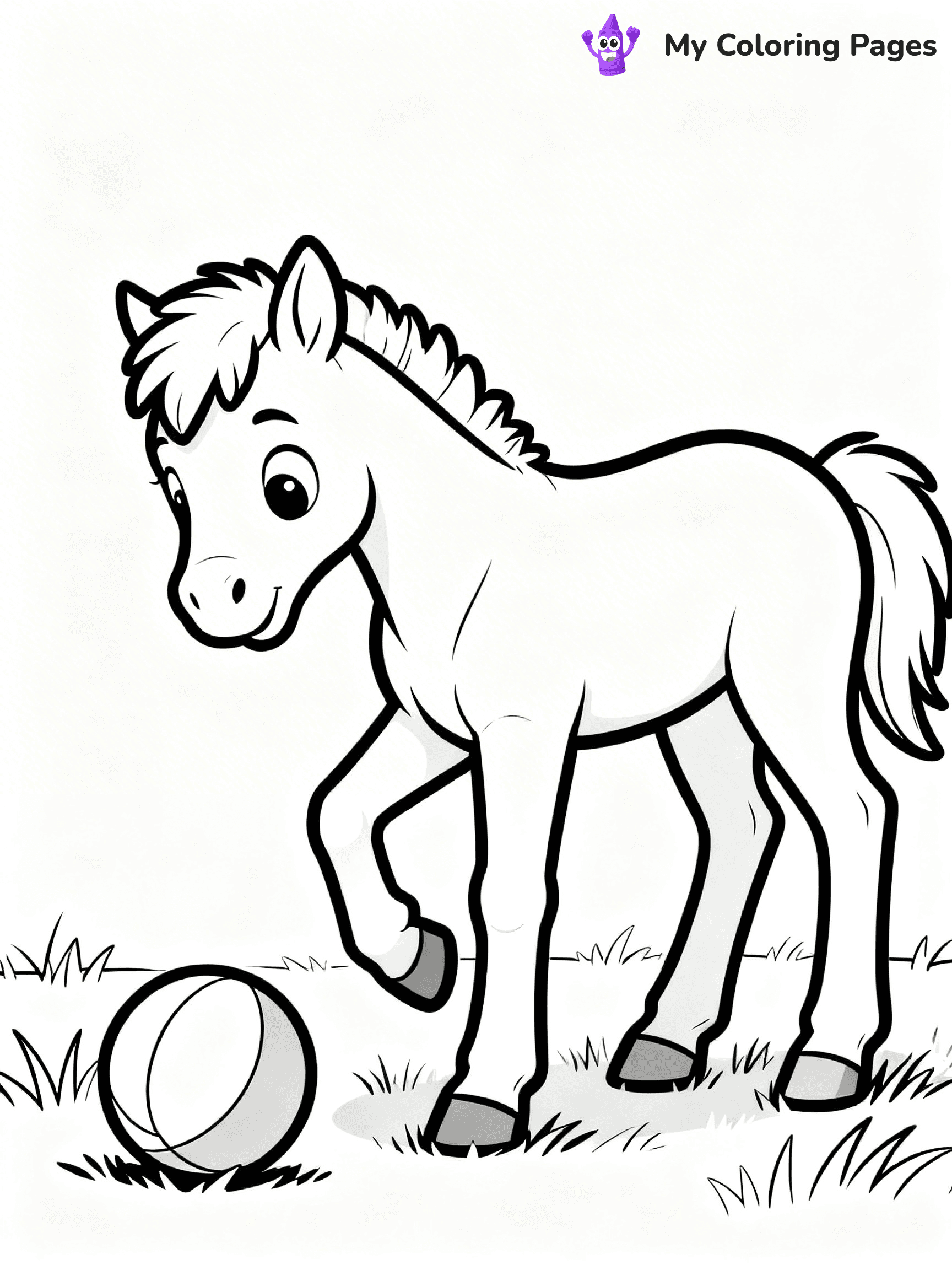 Cute Baby Horse Coloring Pages - 2
