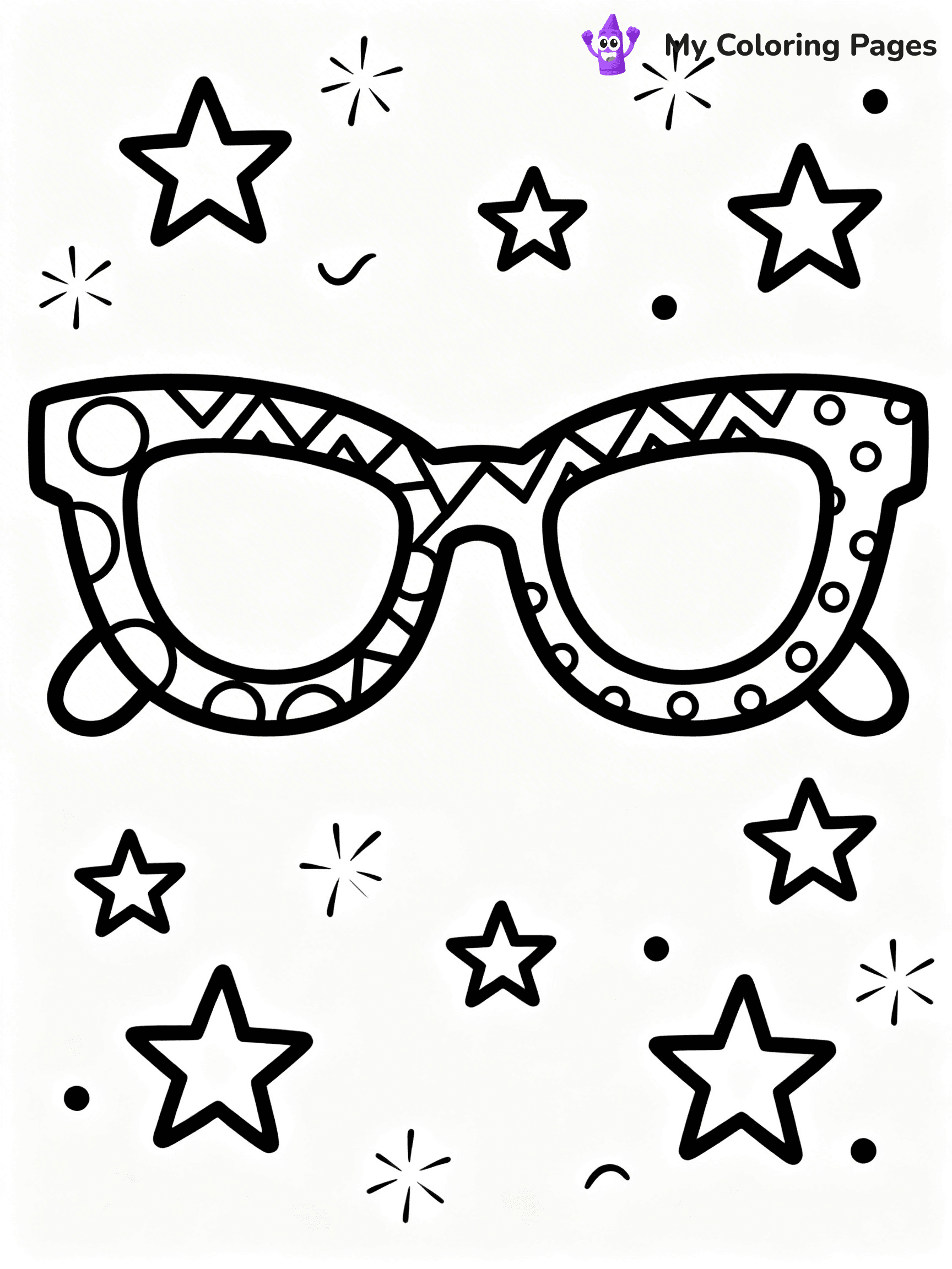 Glasses Coloring Pages - 54