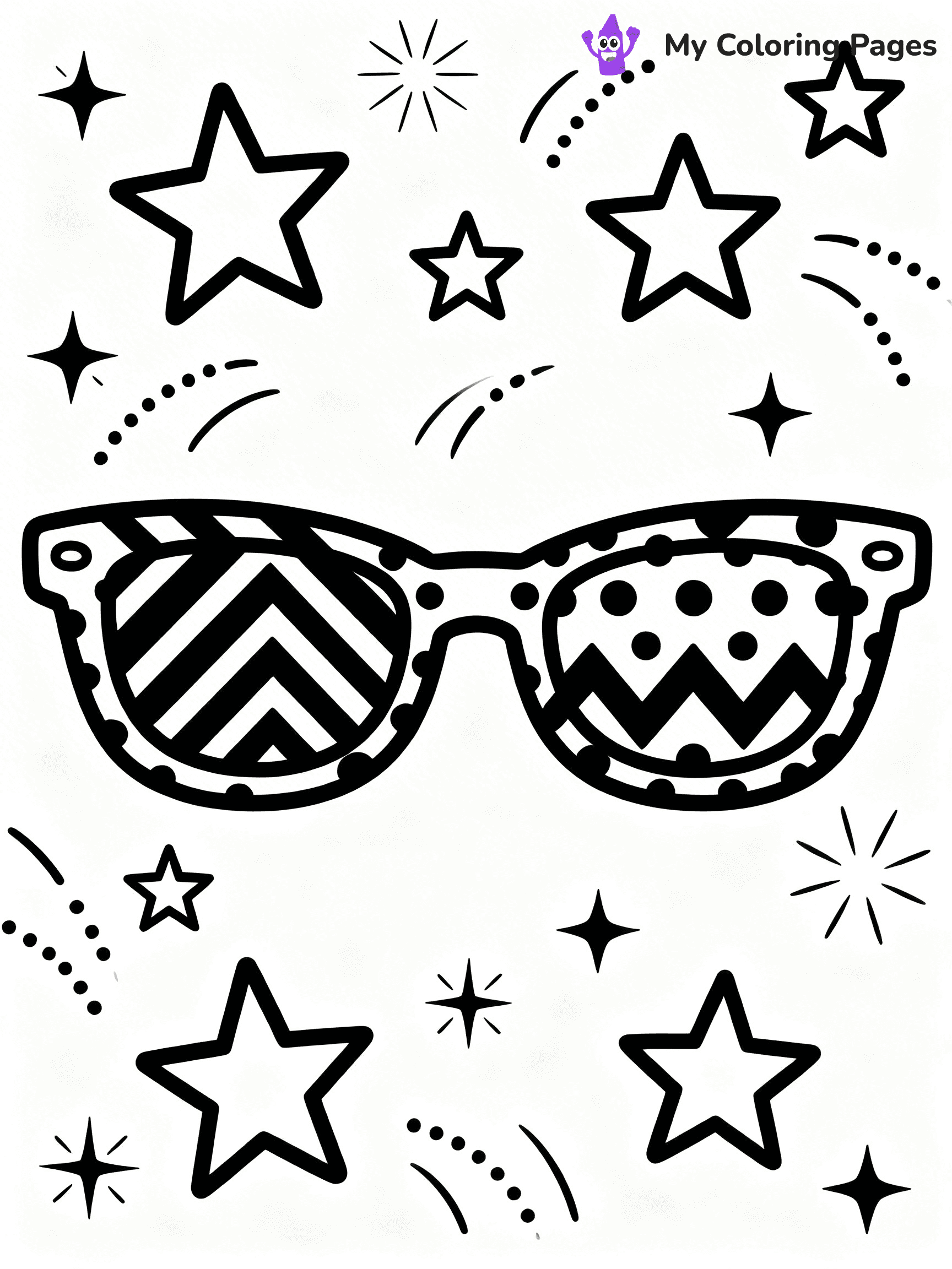 Glasses Coloring Pages - 52