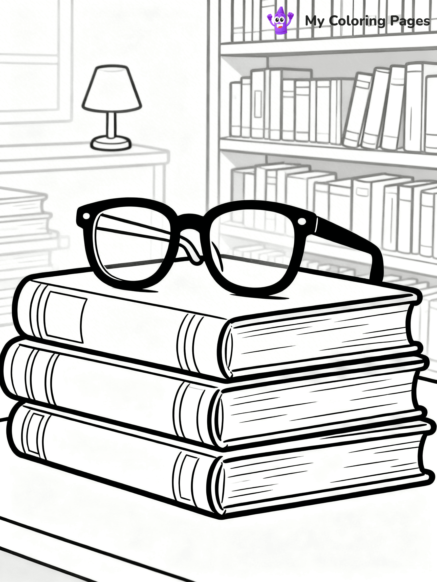Glasses Coloring Pages - 35