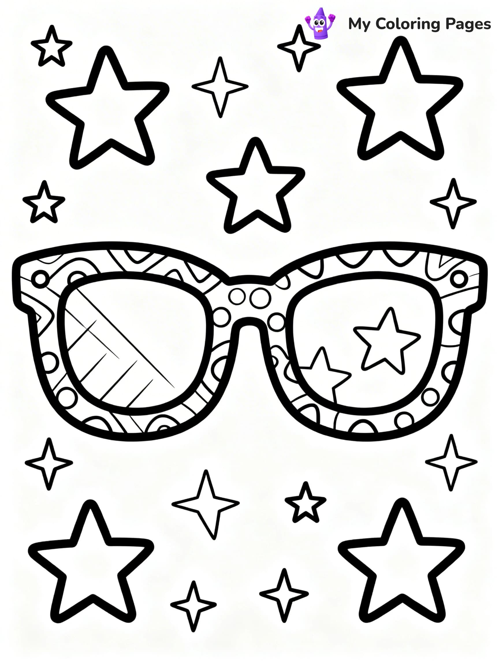 Glasses Coloring Pages - 2