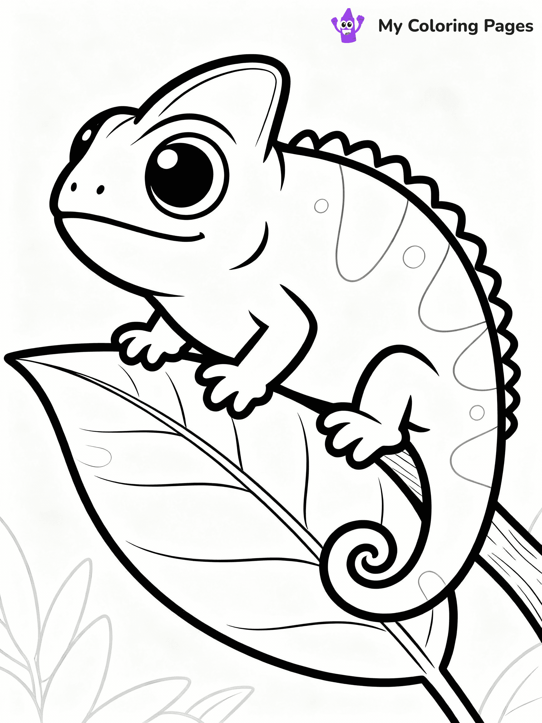 Chameleon Coloring Pages - 28