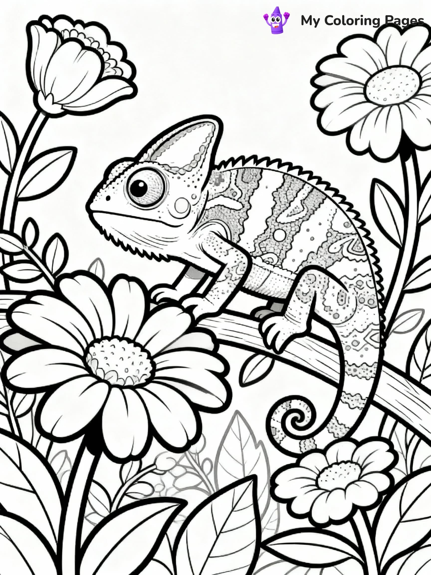 Chameleon Coloring Pages - 20
