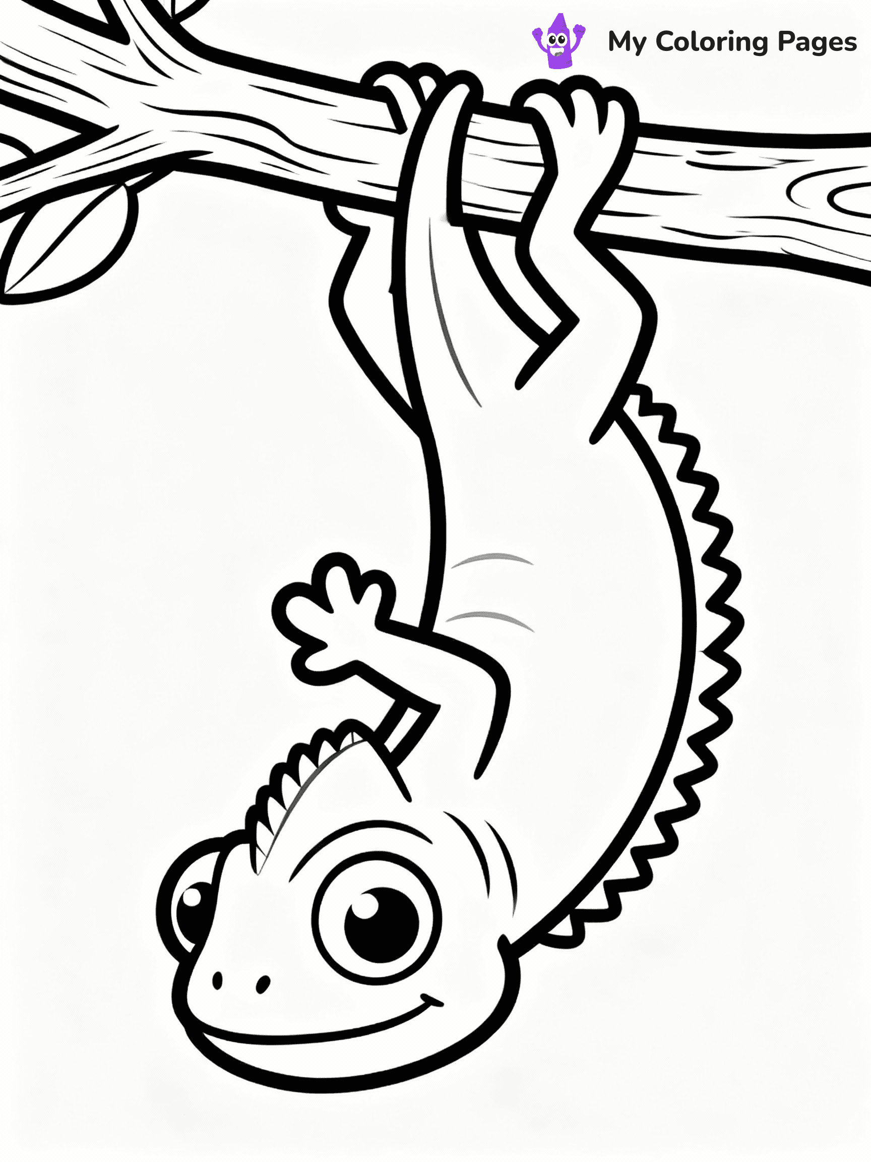 Chameleon Coloring Pages - 14