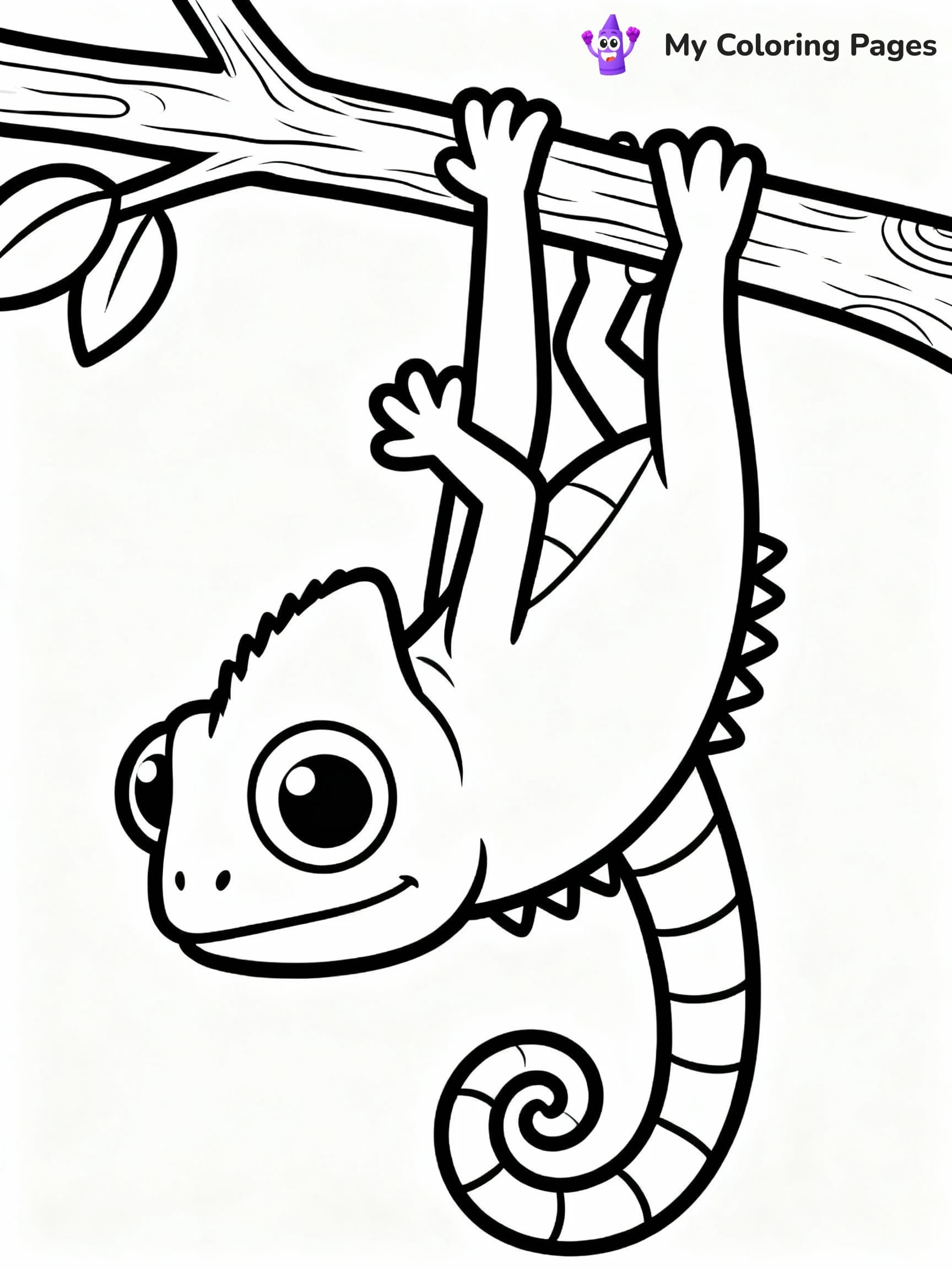 Chameleon Coloring Pages - 13