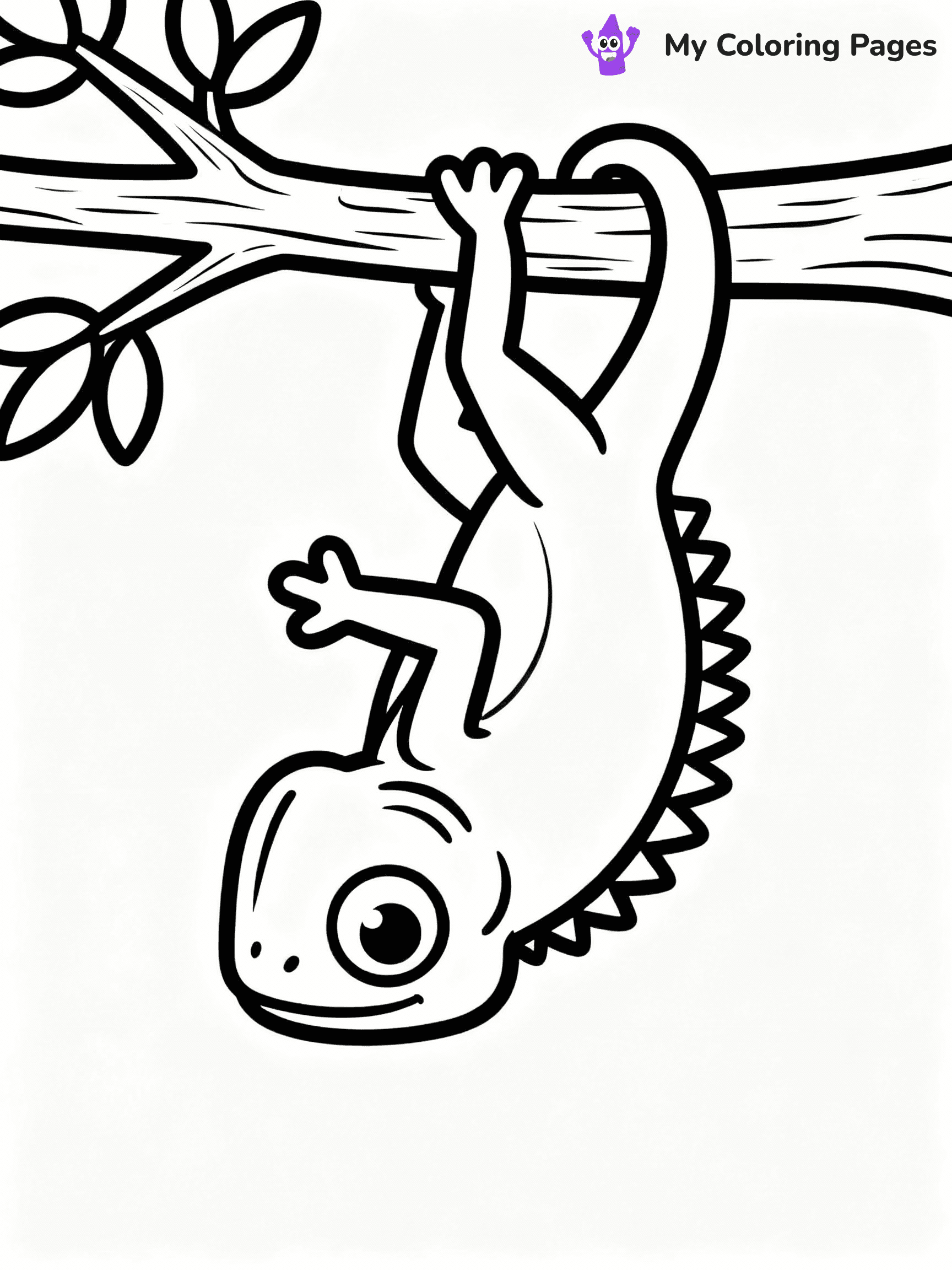 Chameleon Coloring Pages - 12