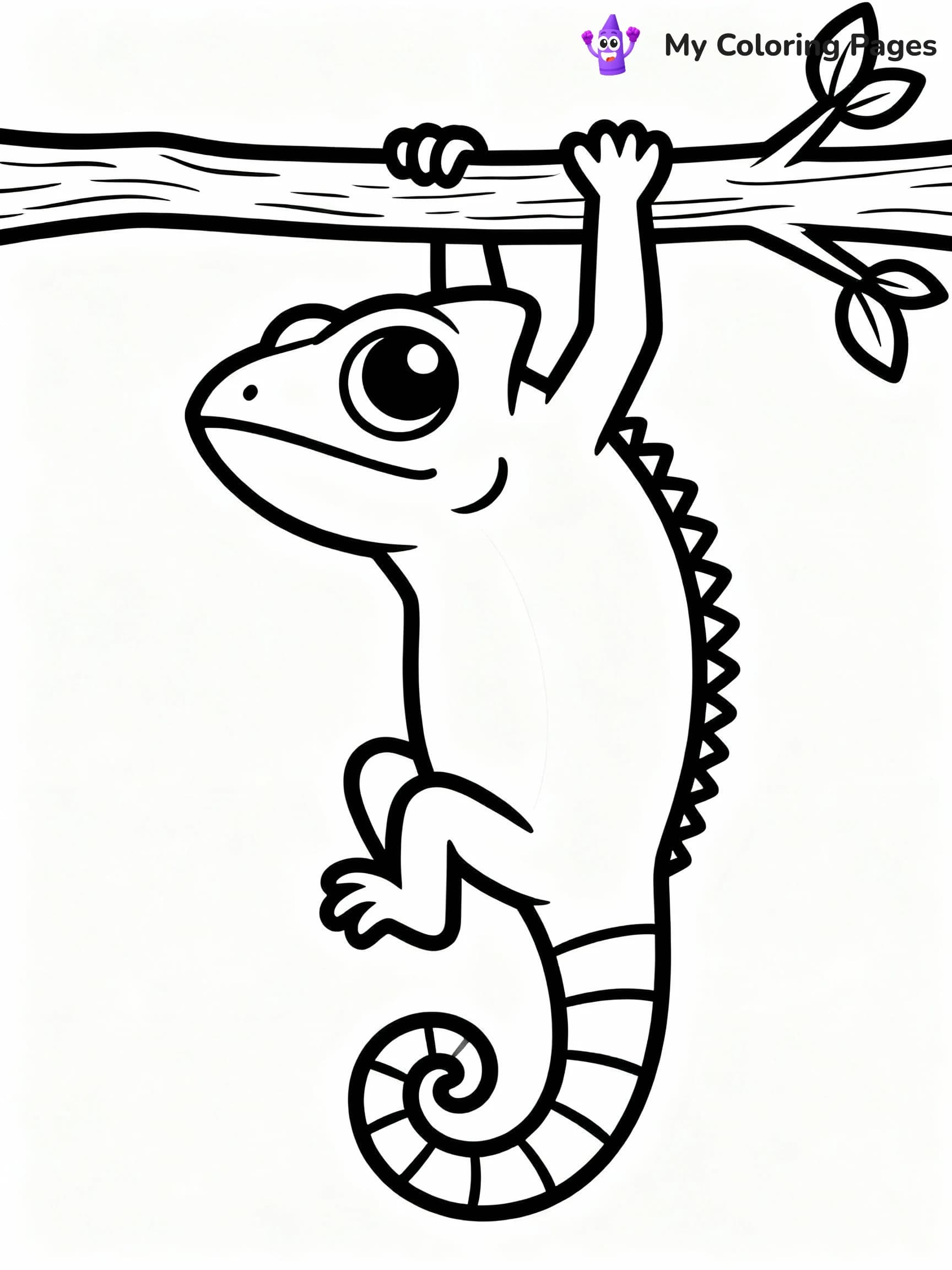 Chameleon Coloring Pages - 11