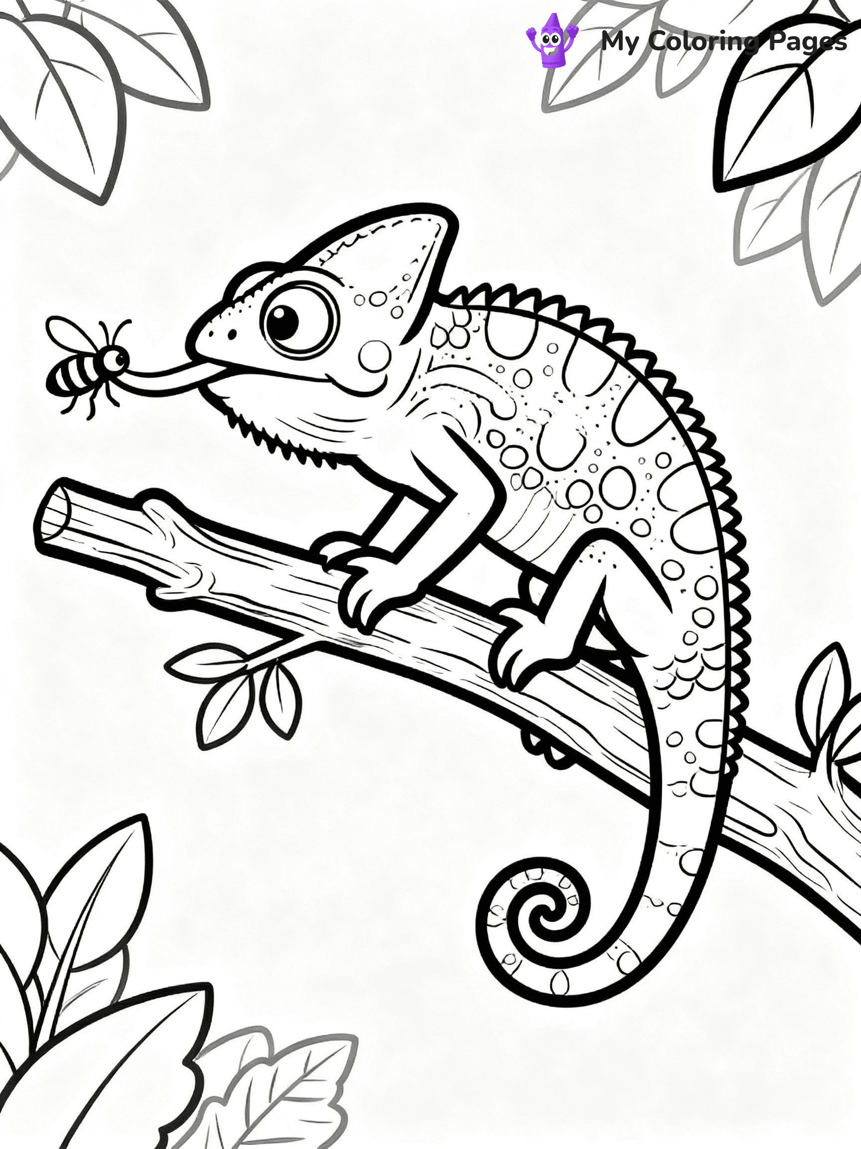 Chameleon Coloring Pages - 10