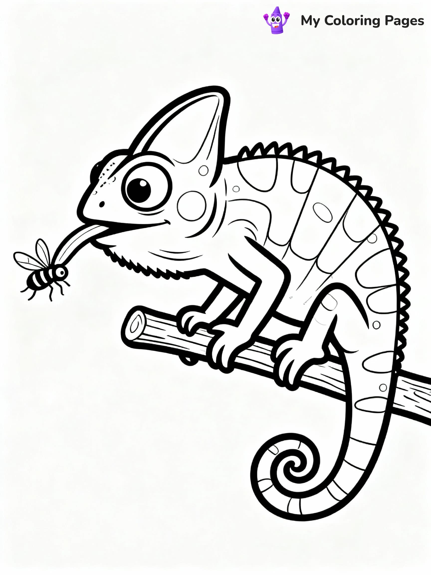 Chameleon Coloring Pages - 7