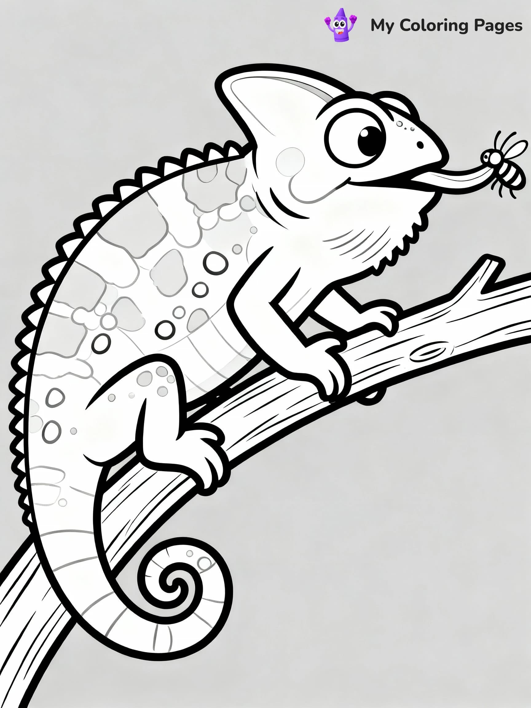 Chameleon Coloring Pages - 6