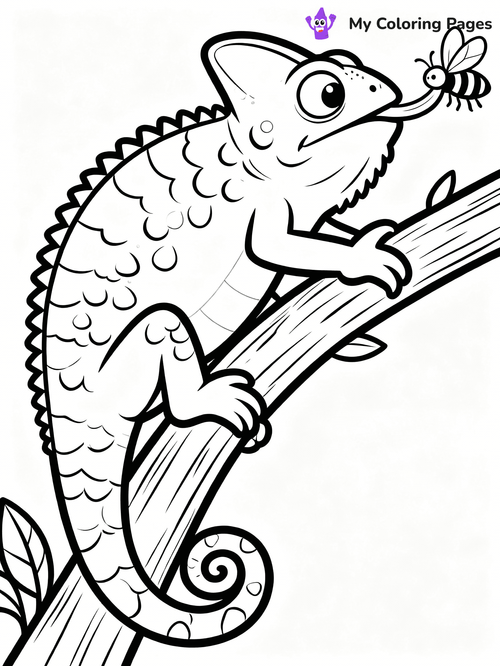 Chameleon Coloring Pages - 5