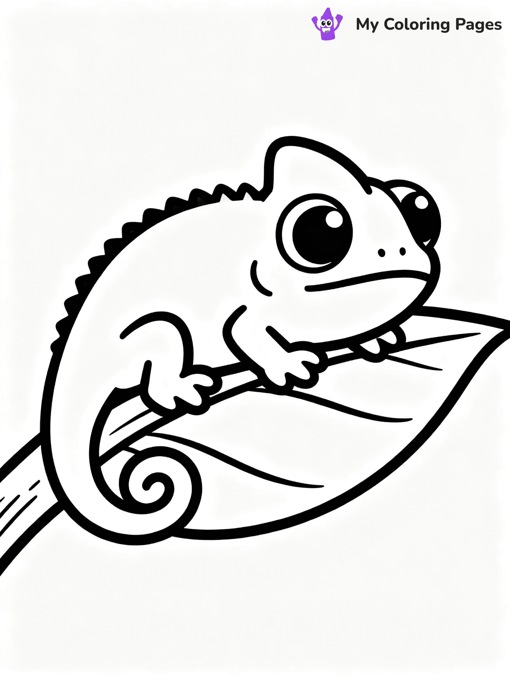 Chameleon Coloring Pages - 3