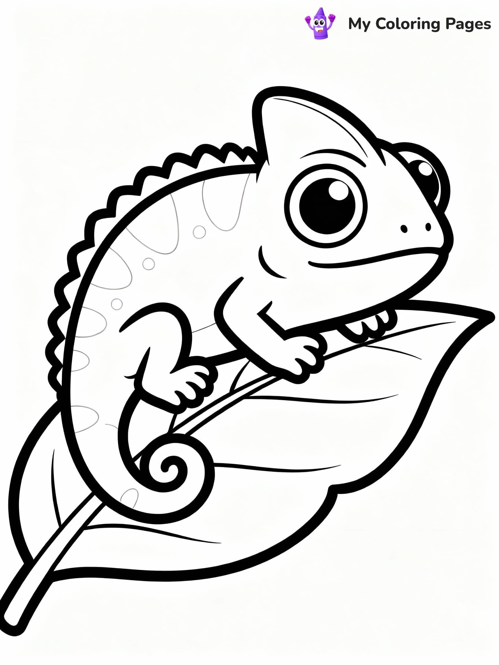 Chameleon Coloring Pages - 2