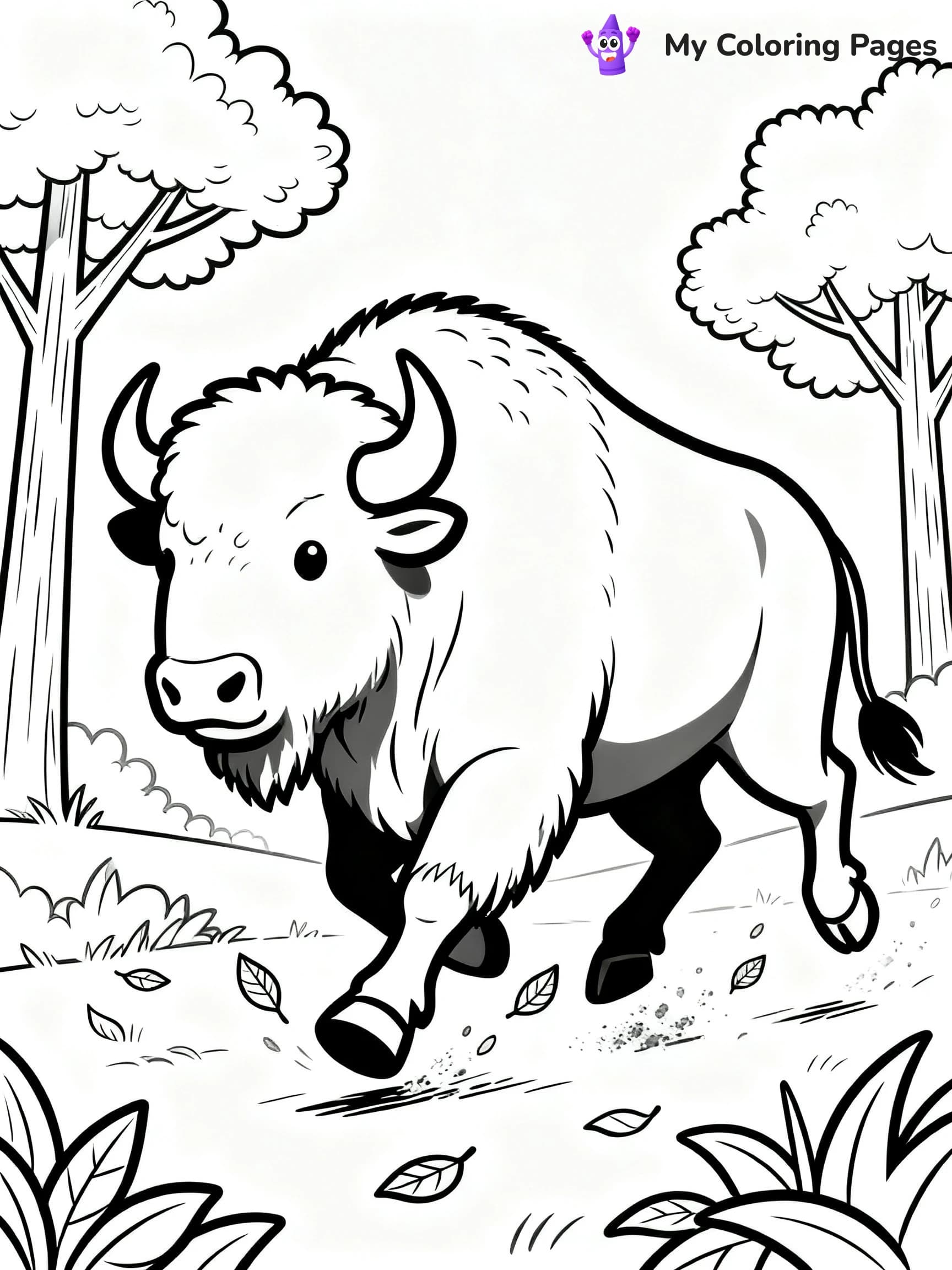 Bison Coloring Pages - 12