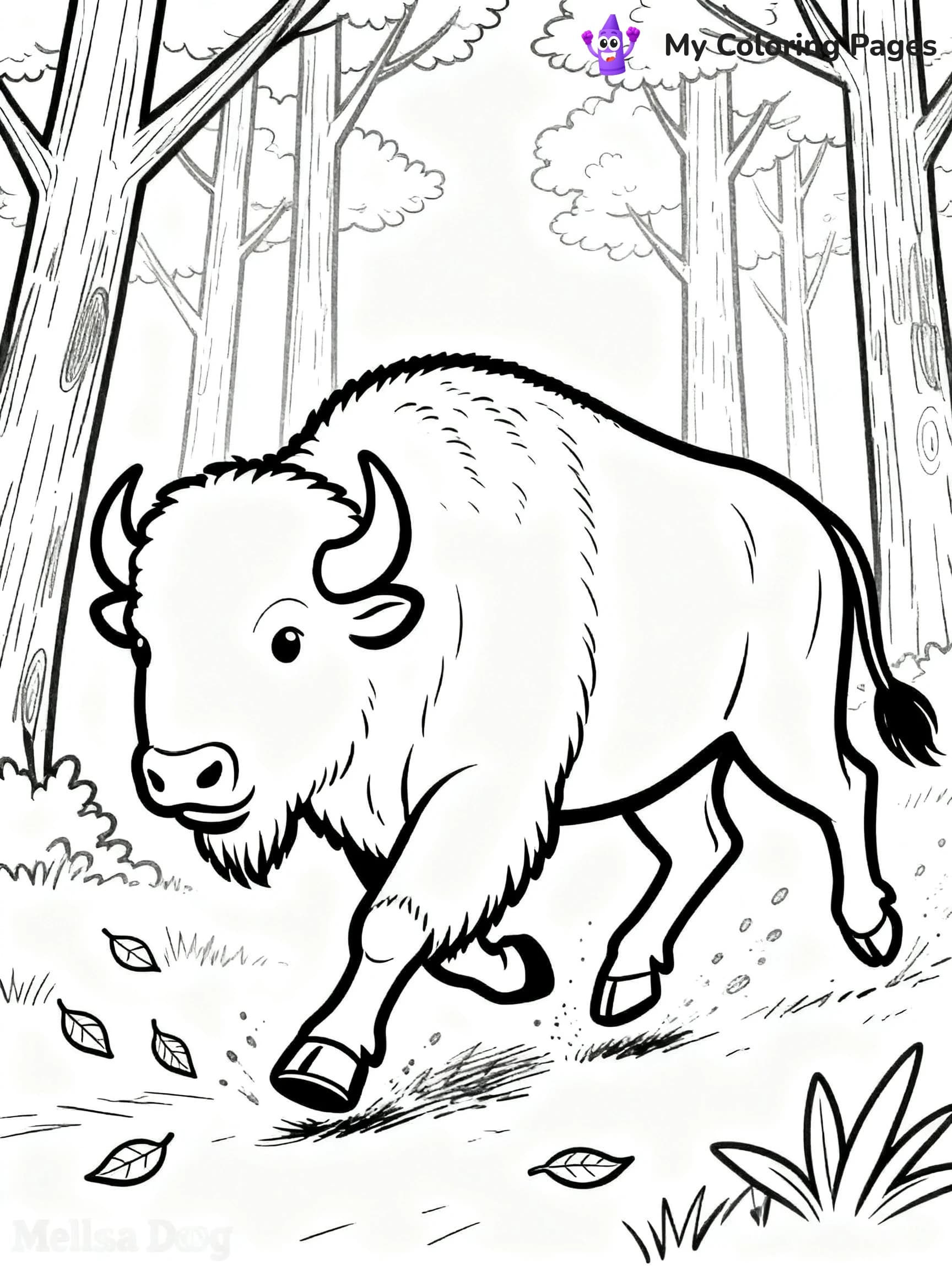 Bison Coloring Pages - 7