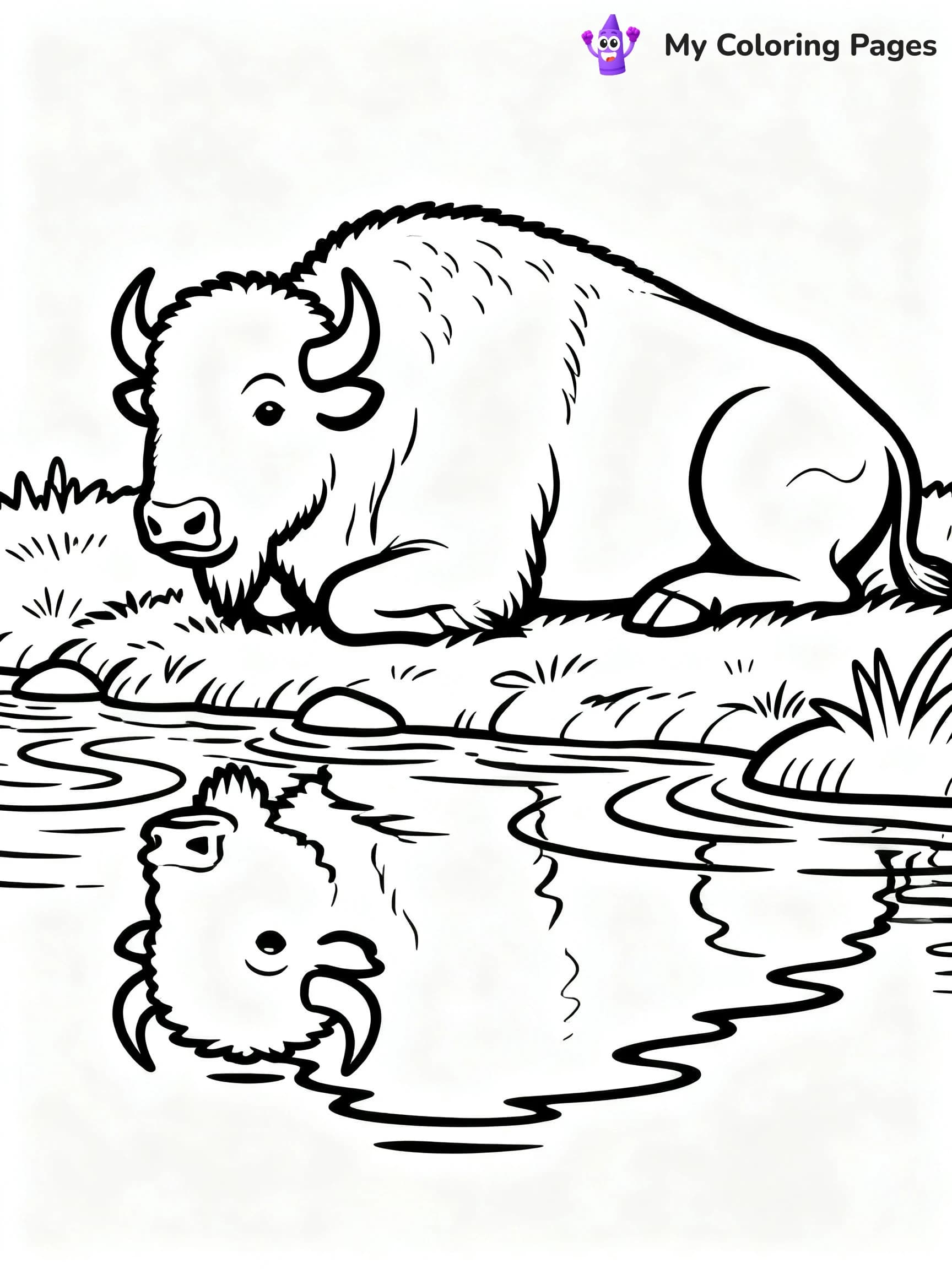Bison Coloring Pages - 2