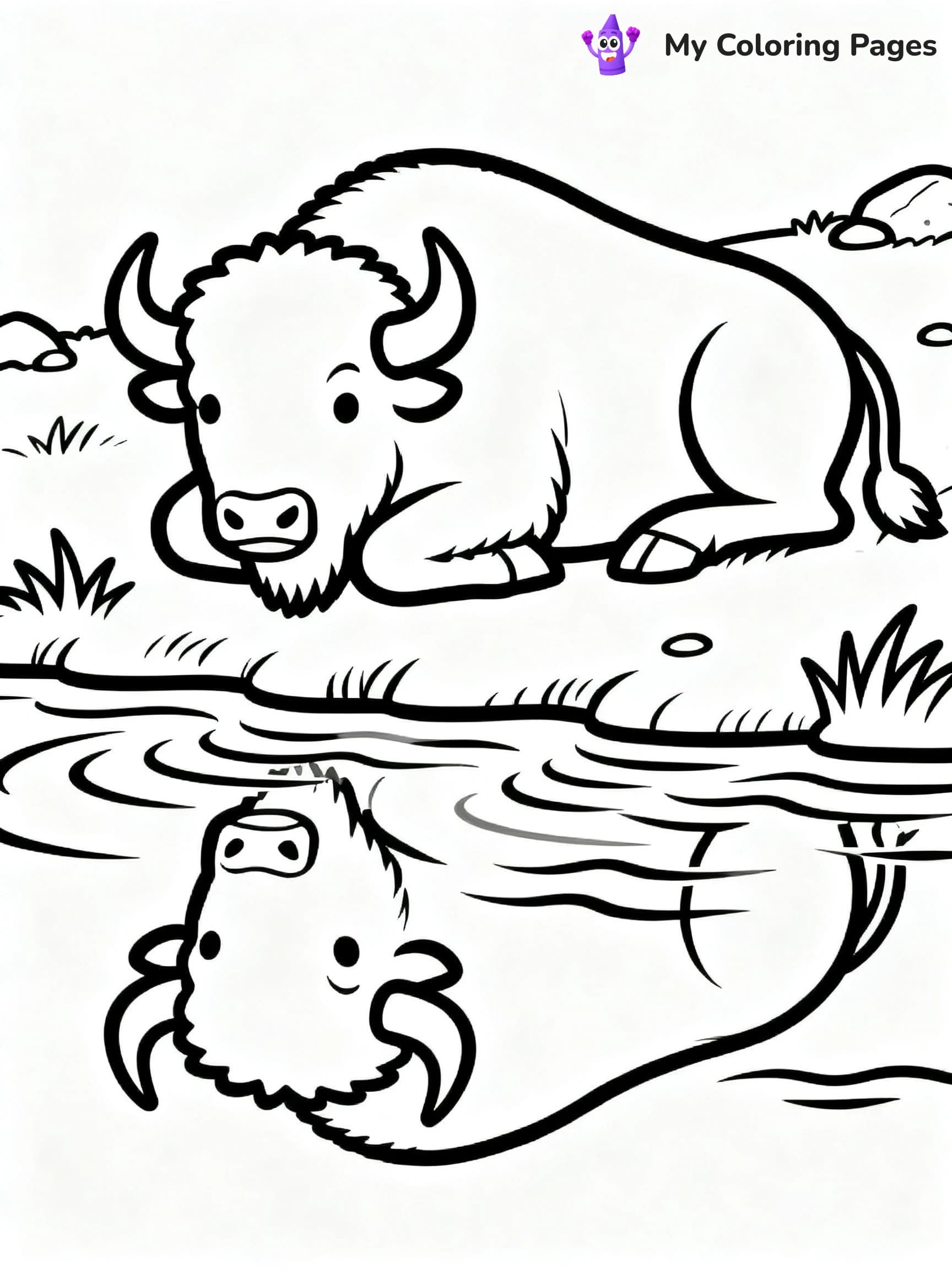 Bison Coloring Pages - 1