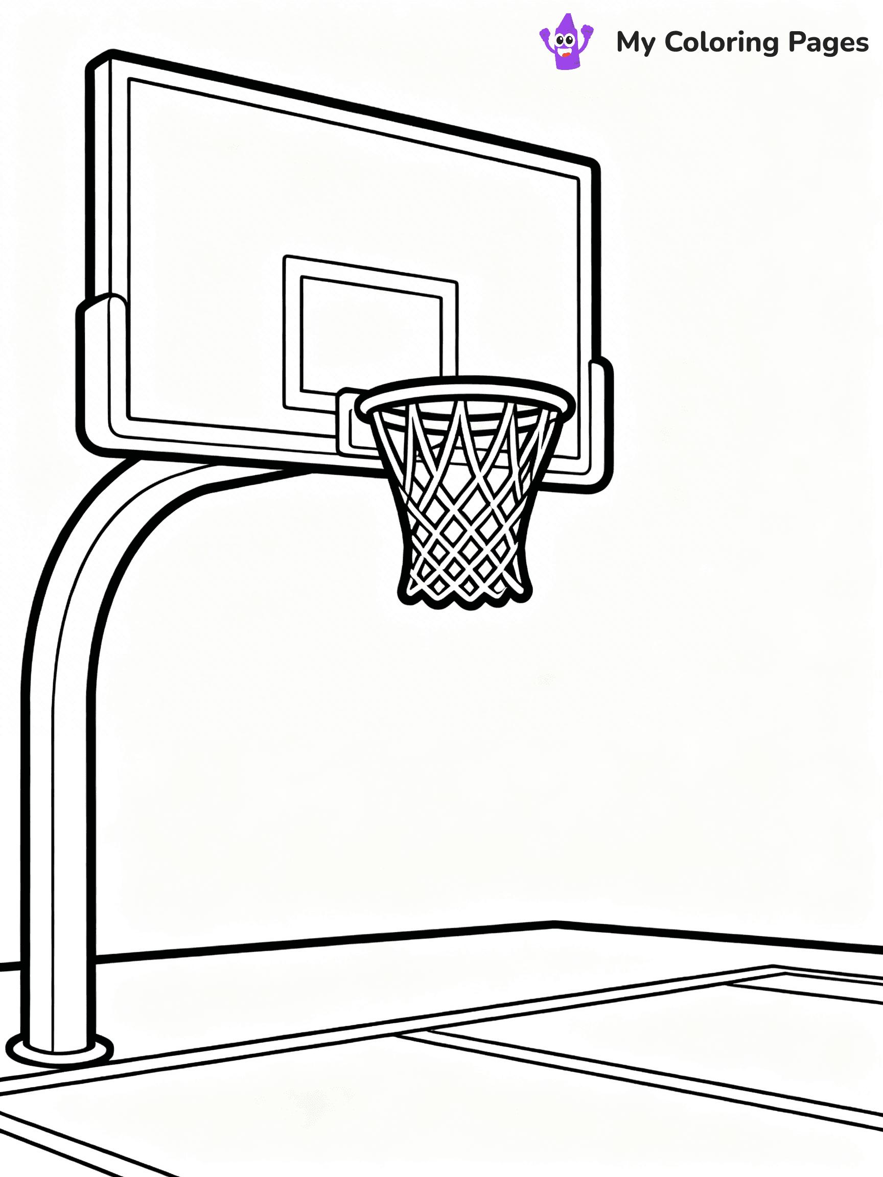 Basketball Hoop Coloring Pages - 37