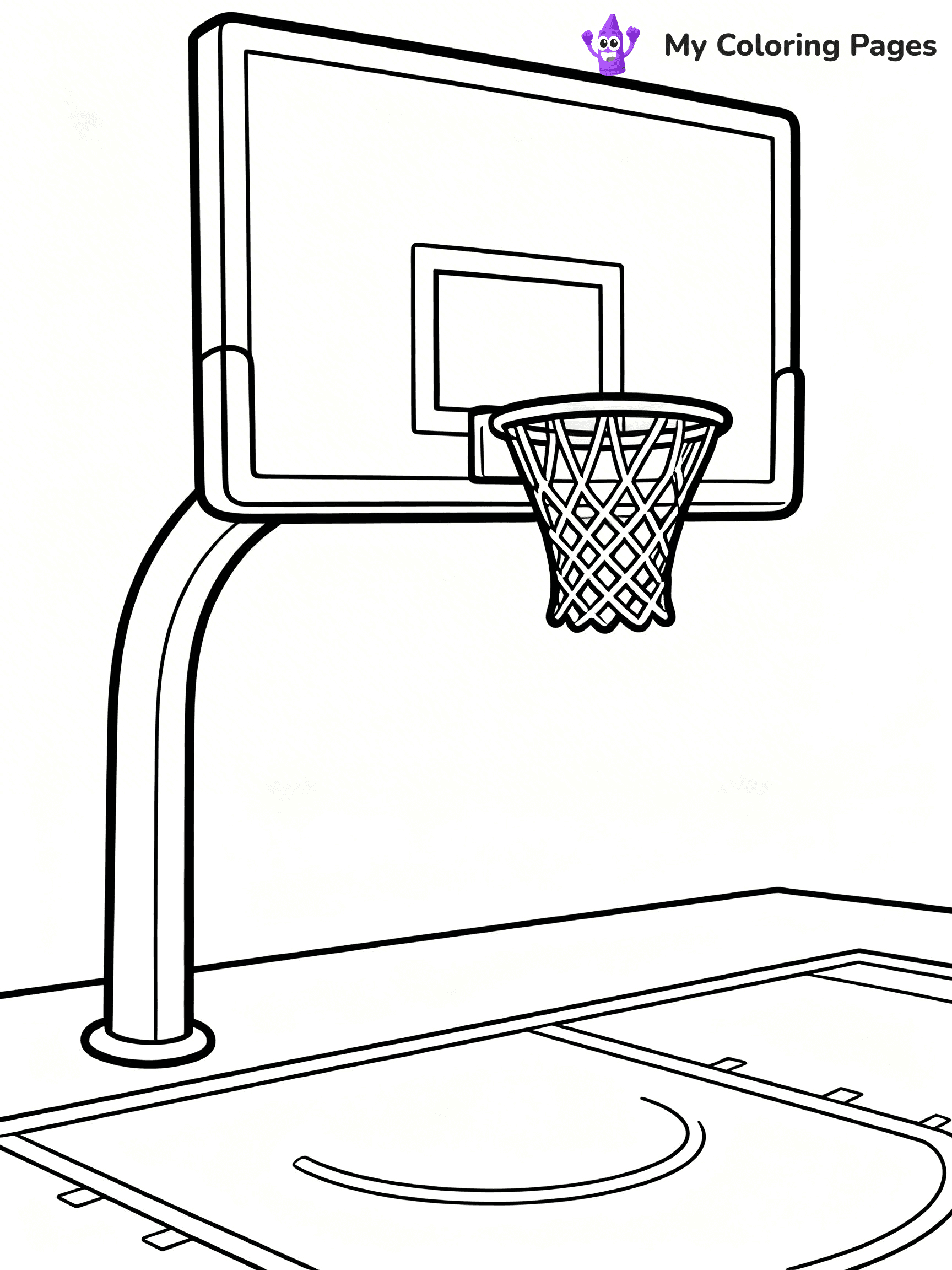 Basketball Hoop Coloring Pages - 36