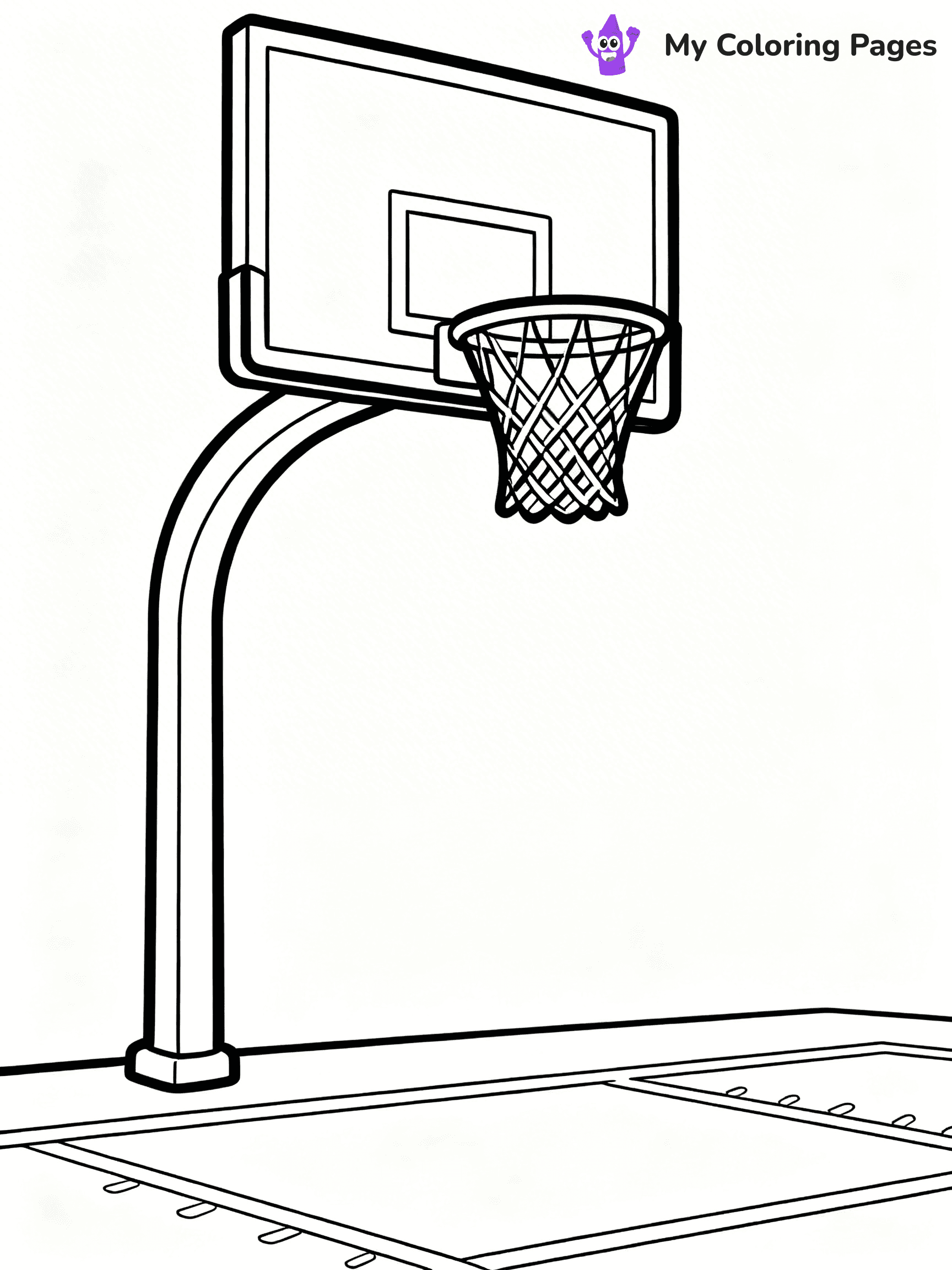 Basketball Hoop Coloring Pages - 35