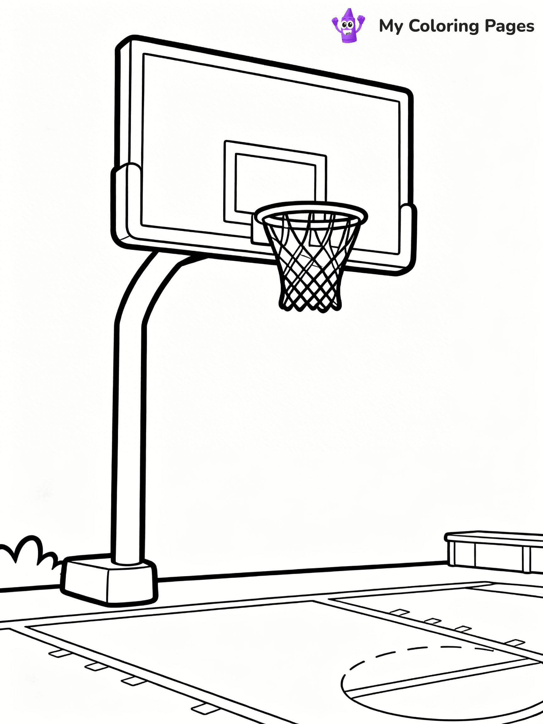 Basketball Hoop Coloring Pages - 34