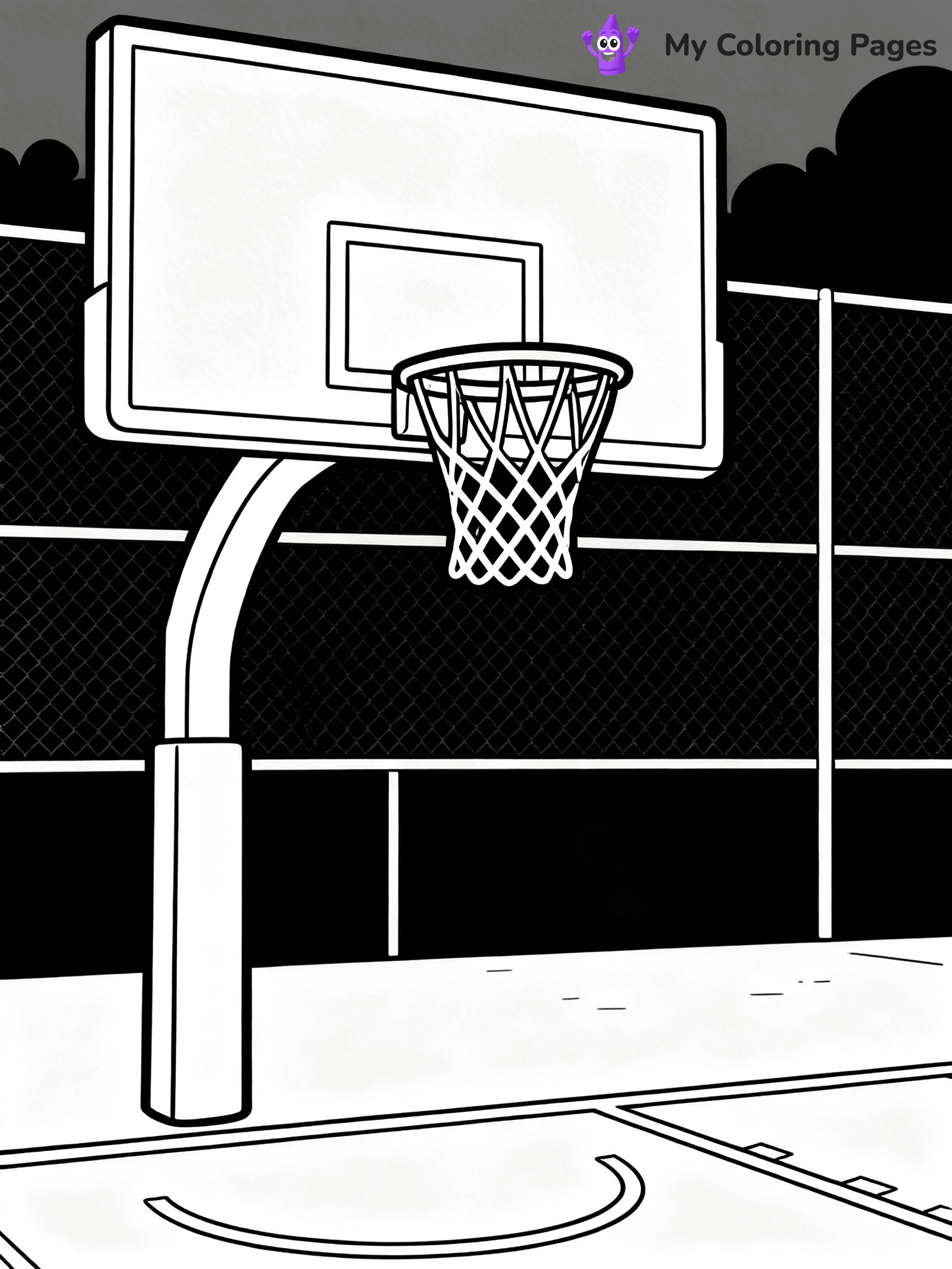 Basketball Hoop Coloring Pages - 32