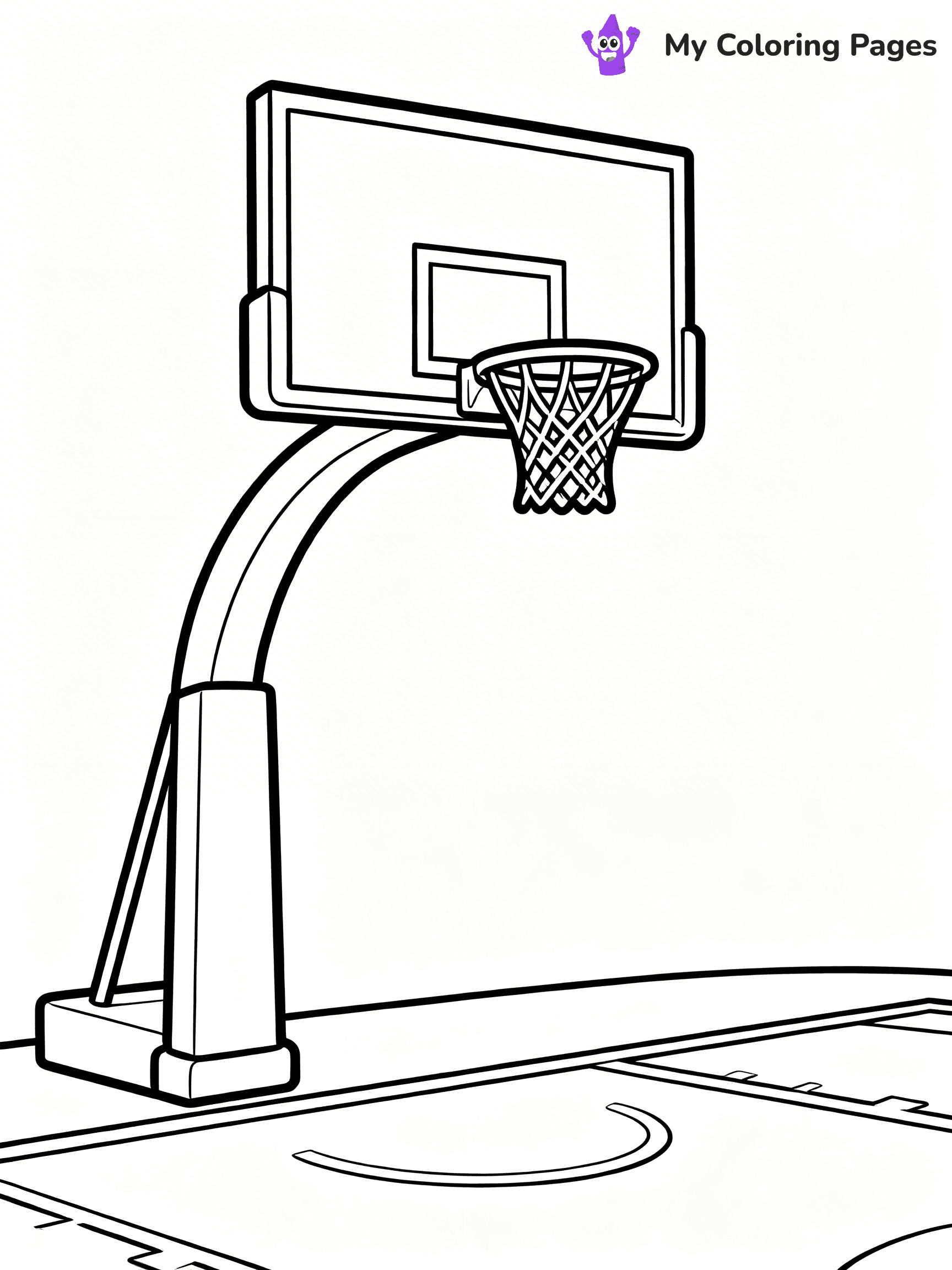 Basketball Hoop Coloring Pages - 31