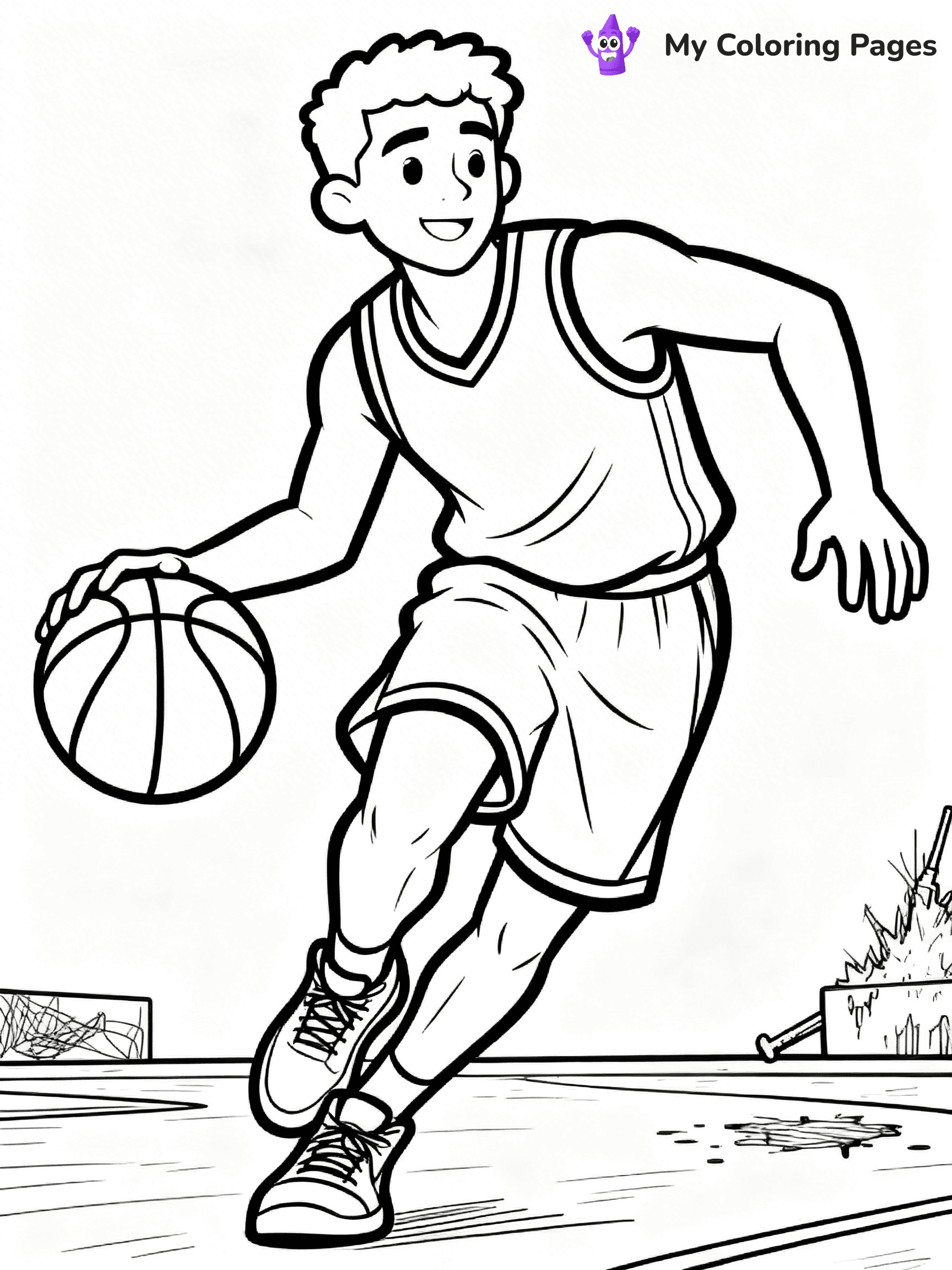 Basketball Hoop Coloring Pages - 24