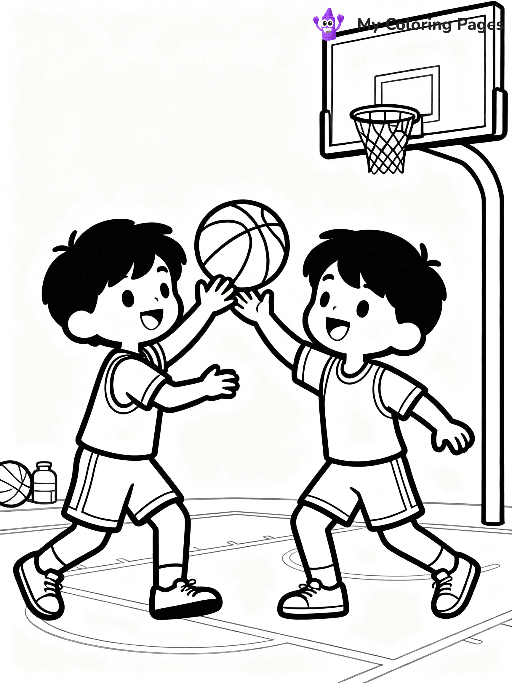 Basketball Hoop Coloring Pages - 23