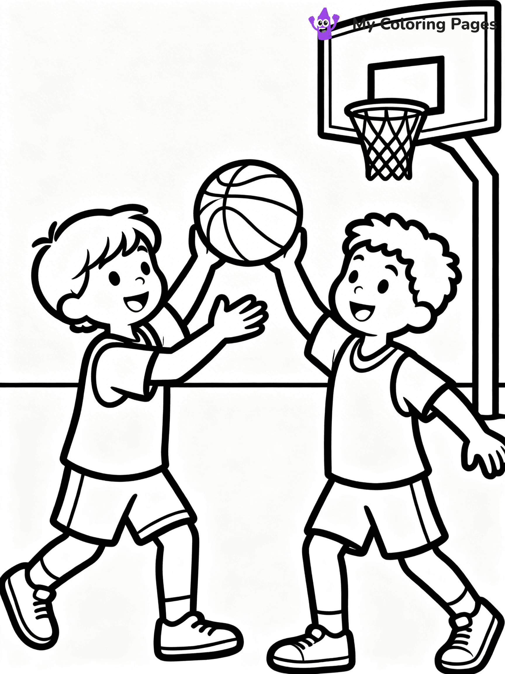 Basketball Hoop Coloring Pages - 22