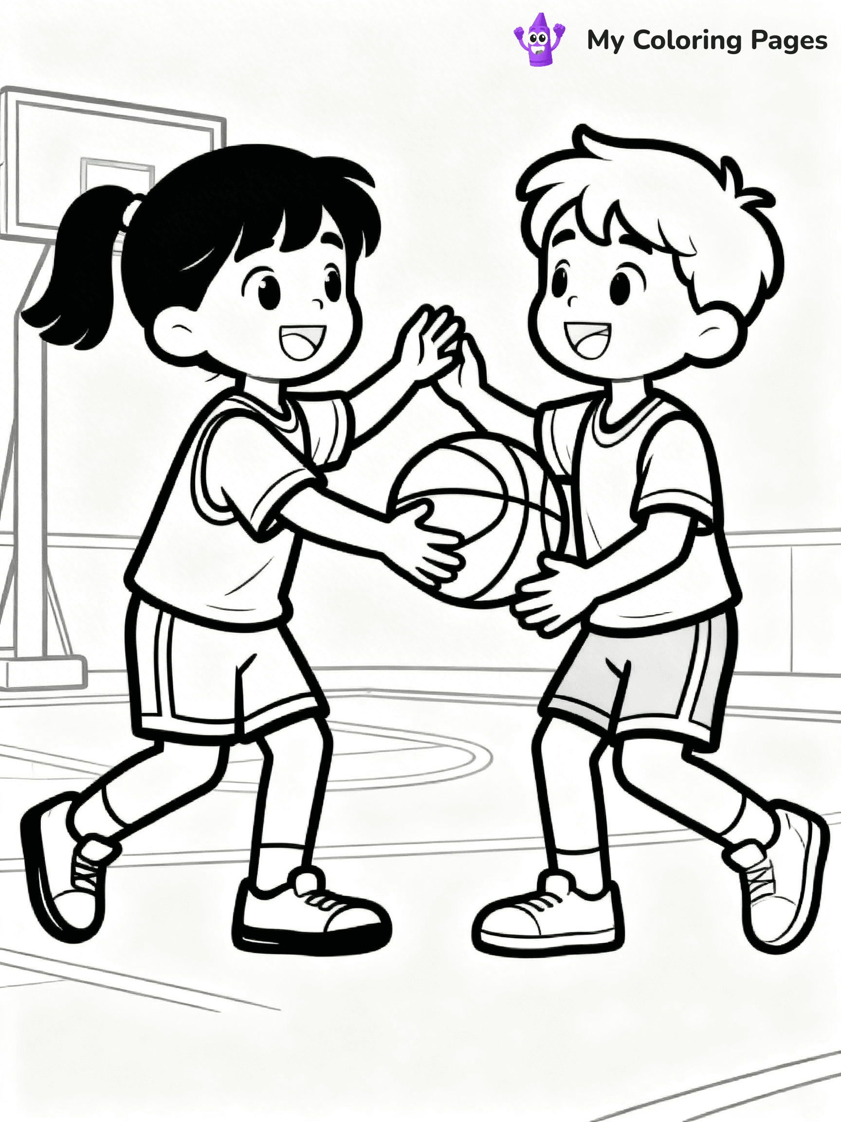 Basketball Hoop Coloring Pages - 21