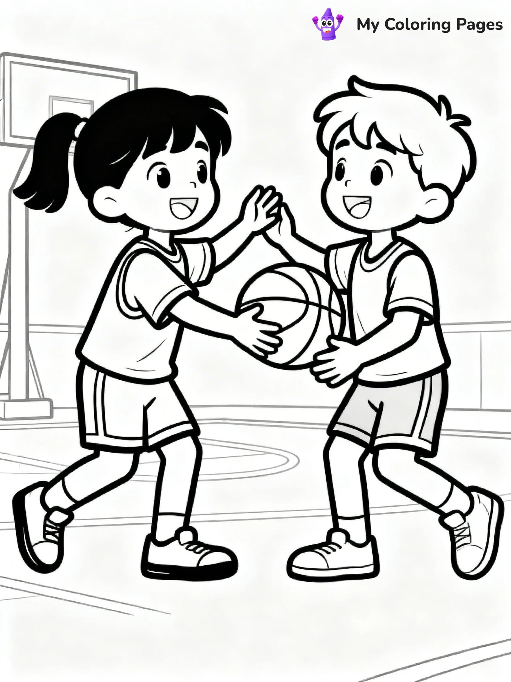 Basketball Hoop Coloring Pages - 21