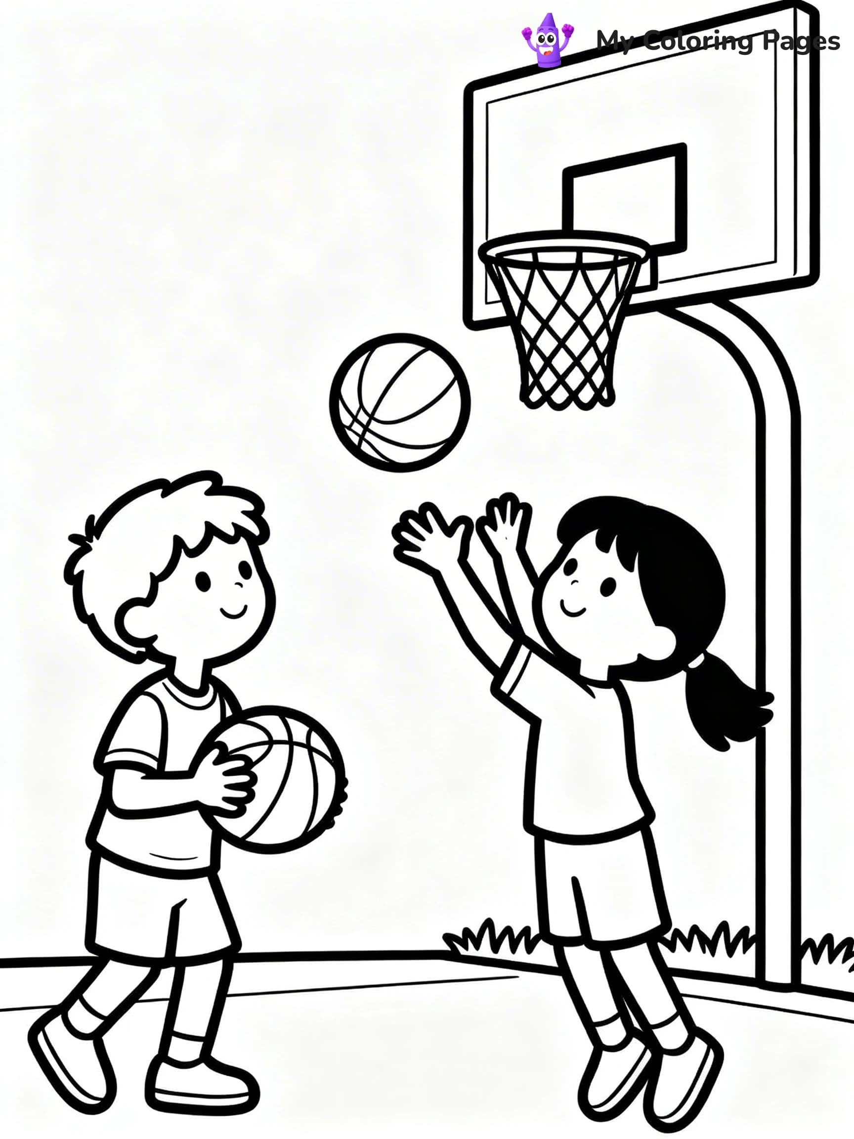 Basketball Hoop Coloring Pages - 20