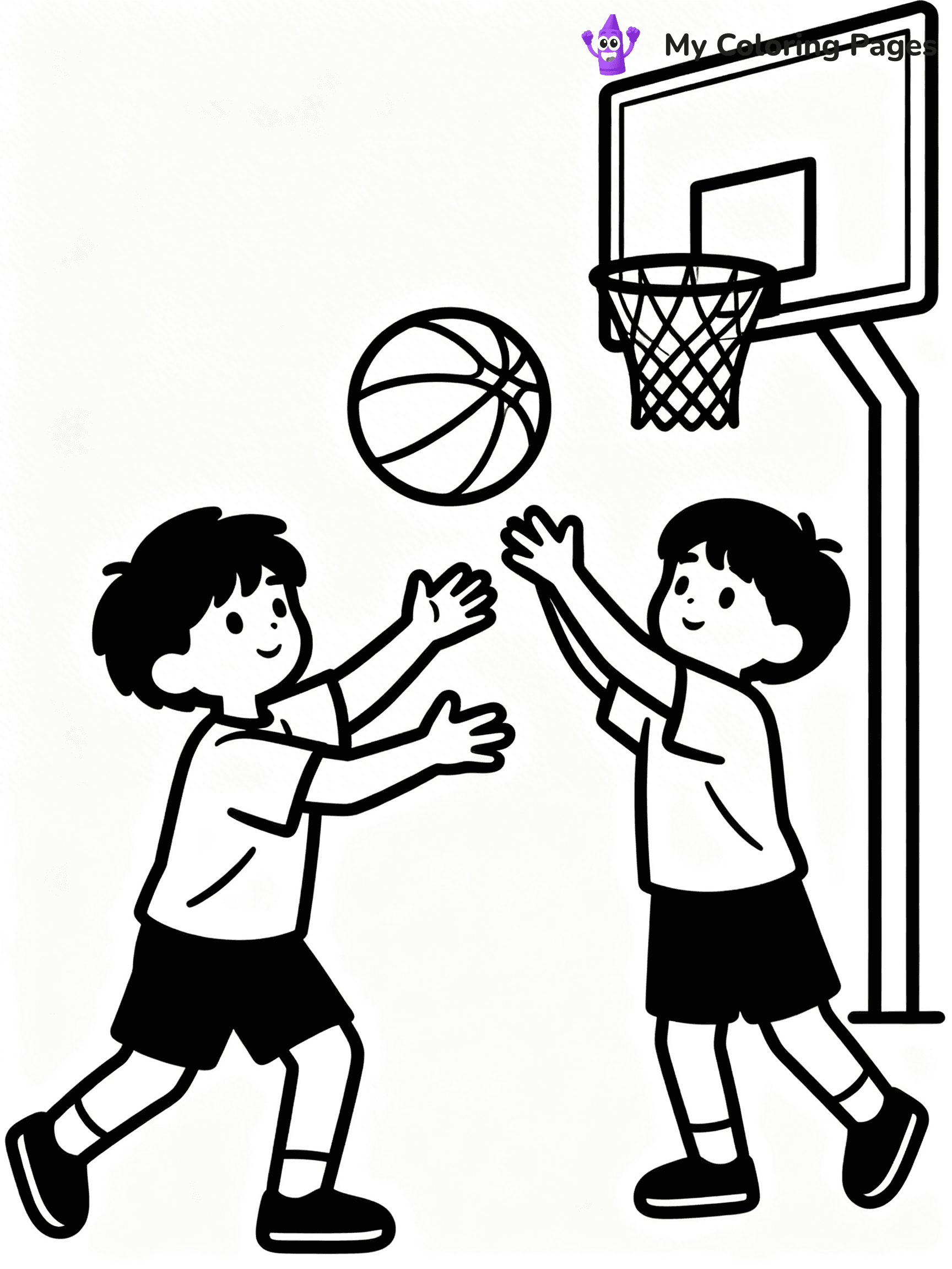 Basketball Hoop Coloring Pages - 19