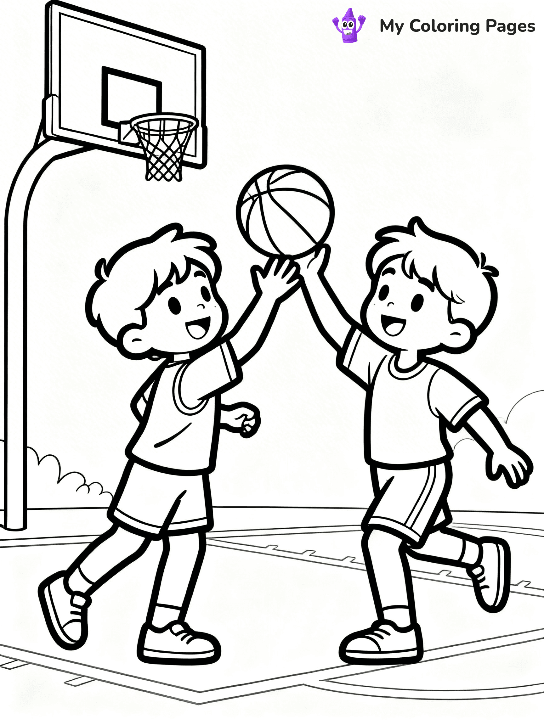 Basketball Hoop Coloring Pages - 18