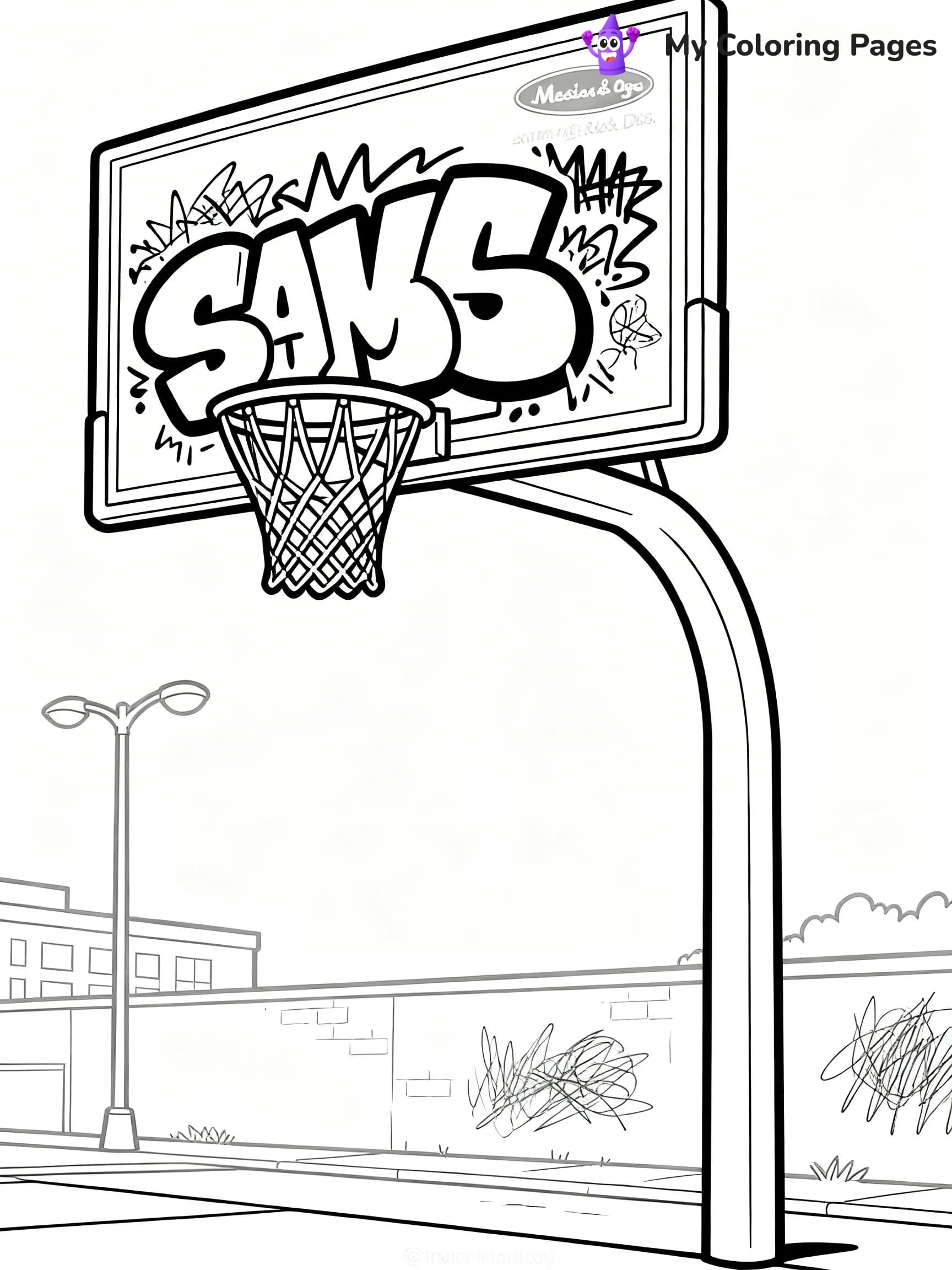 Basketball Hoop Coloring Pages - 17