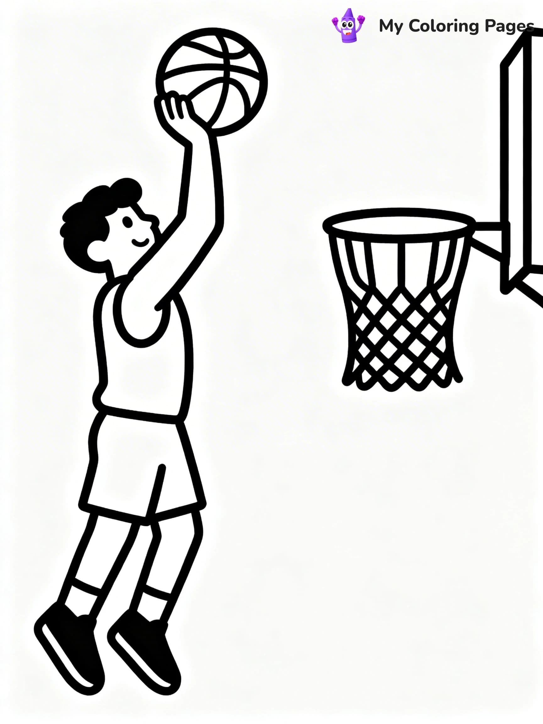 Basketball Hoop Coloring Pages - 11