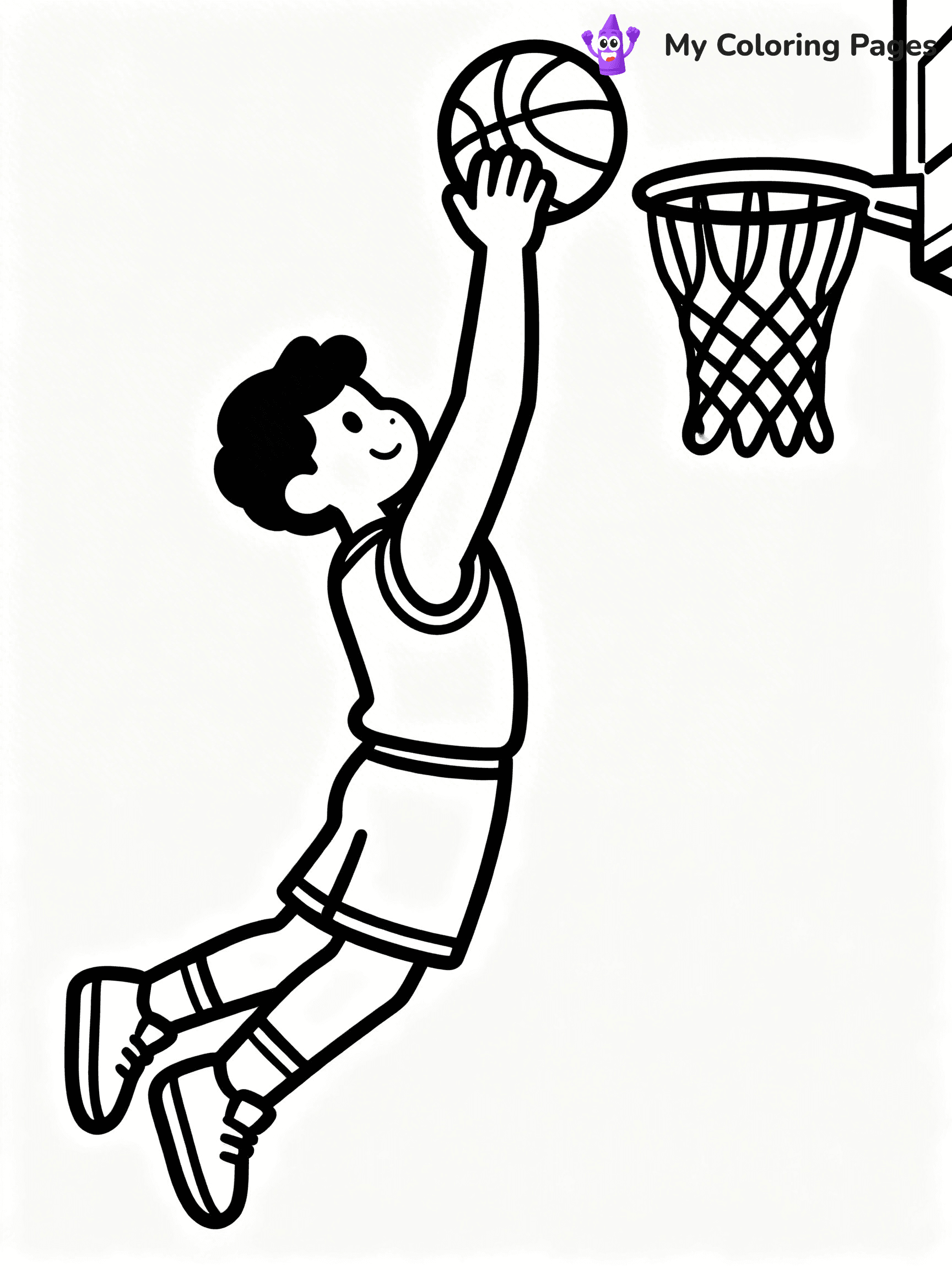 Basketball Hoop Coloring Pages - 10