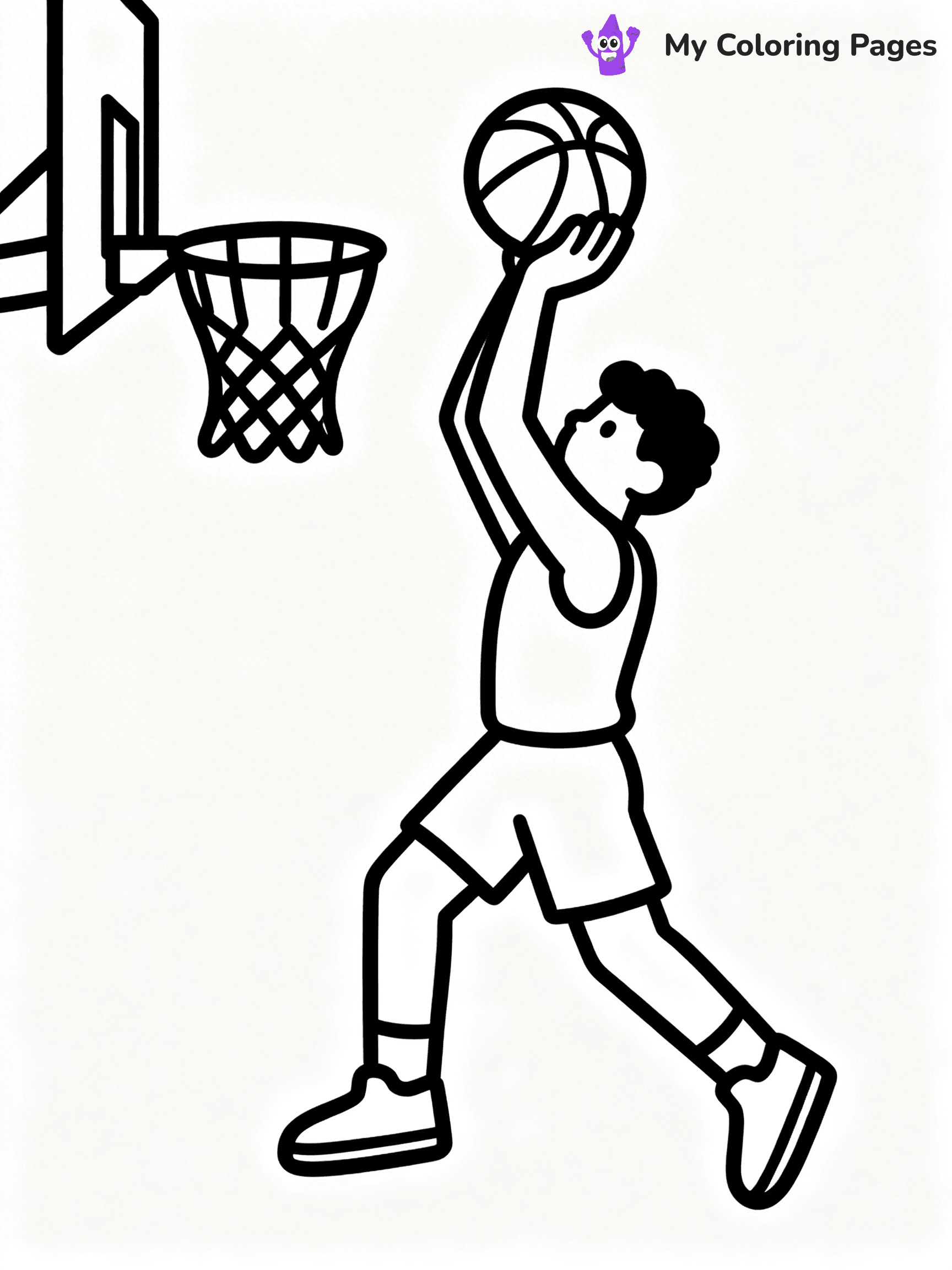 Basketball Hoop Coloring Pages - 9