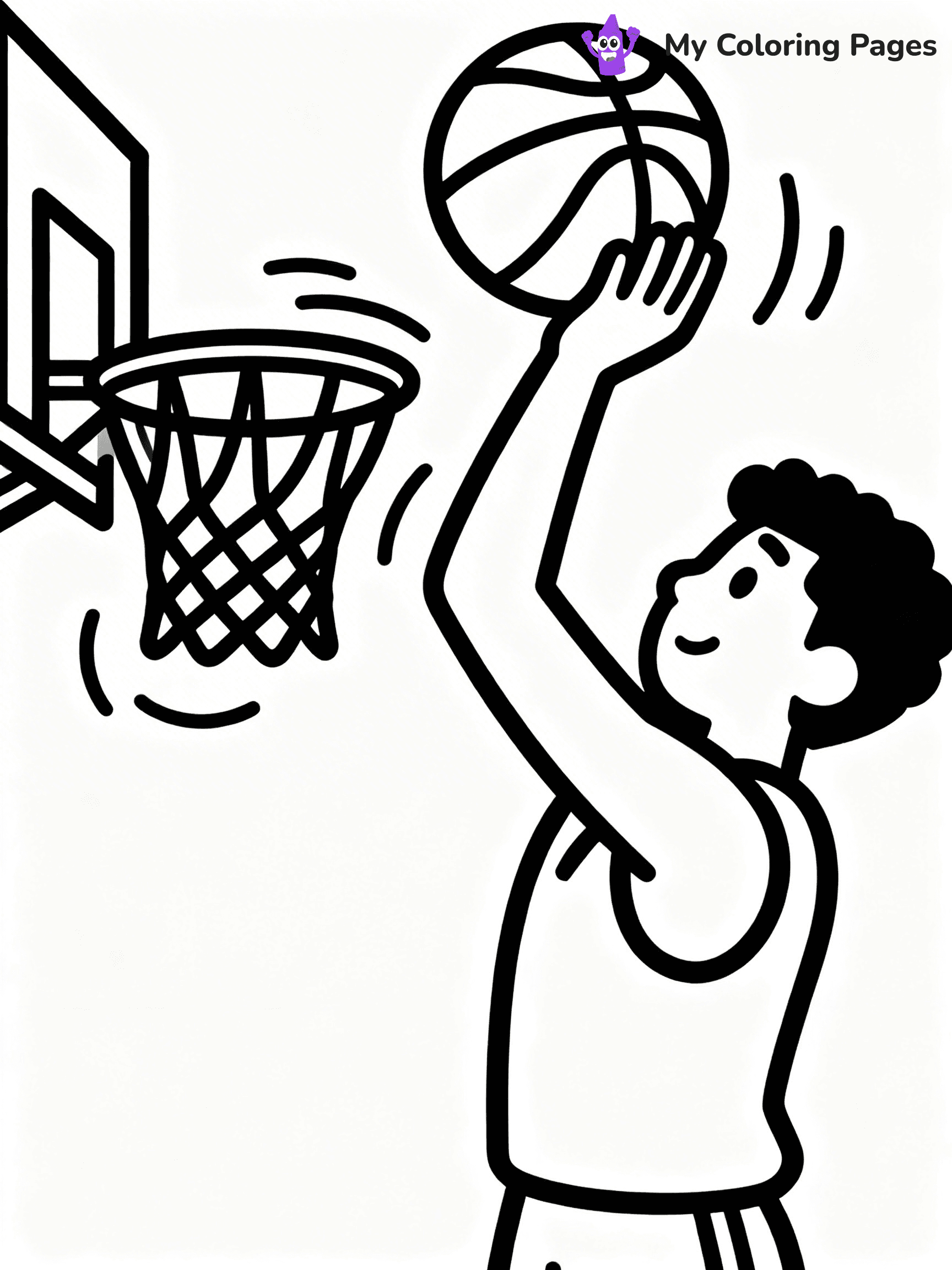 Basketball Hoop Coloring Pages - 8