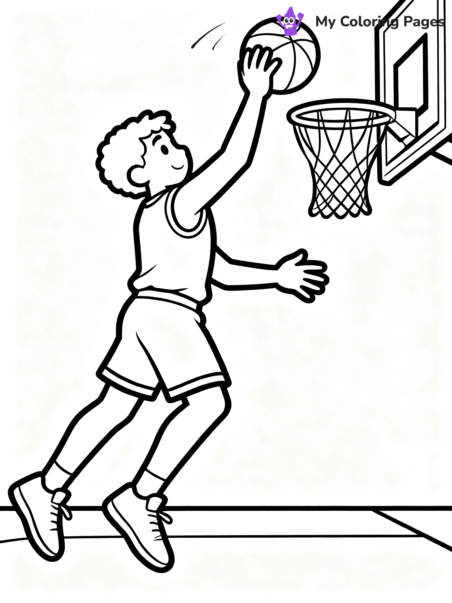 Basketball Hoop Coloring Pages - 7