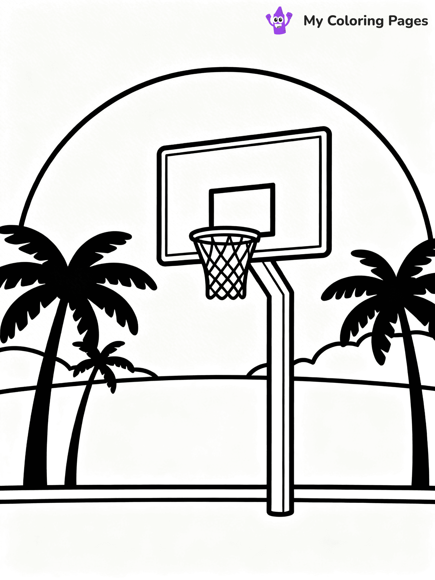 Basketball Hoop Coloring Pages - 6