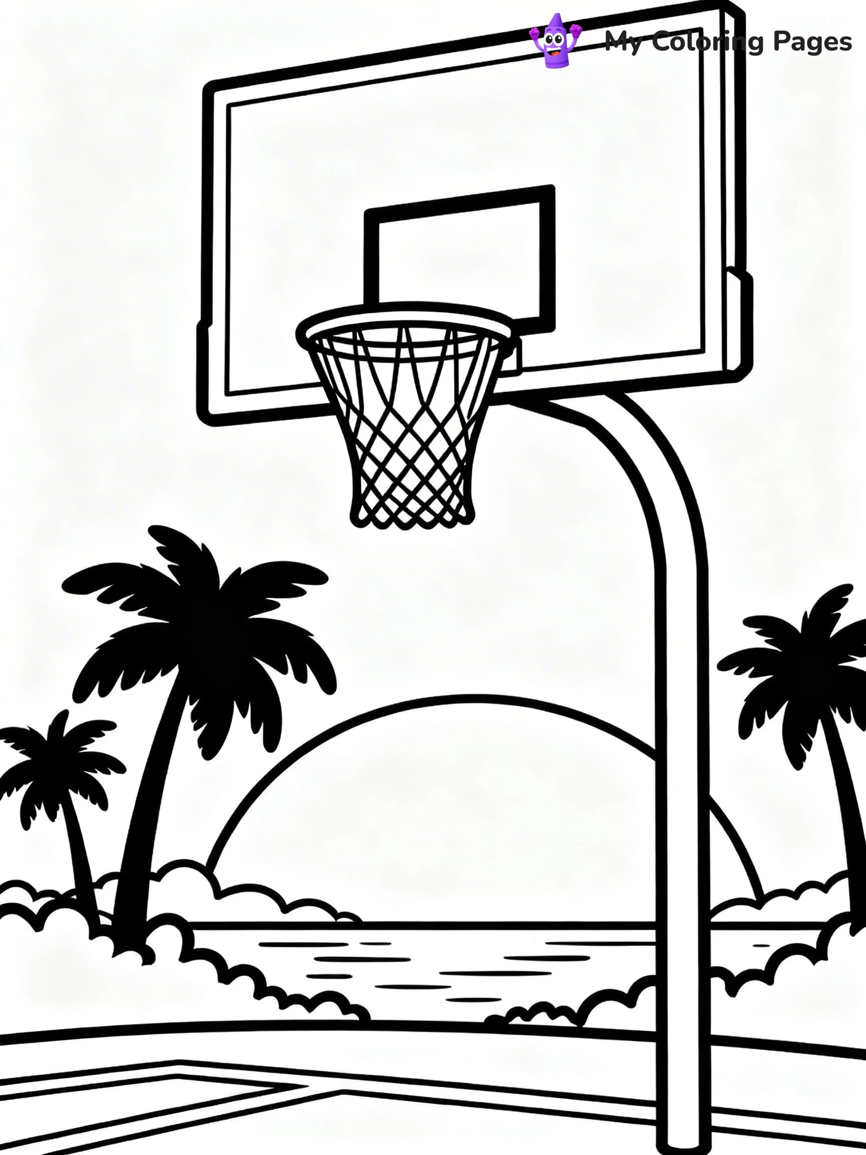 Basketball Hoop Coloring Pages - 5