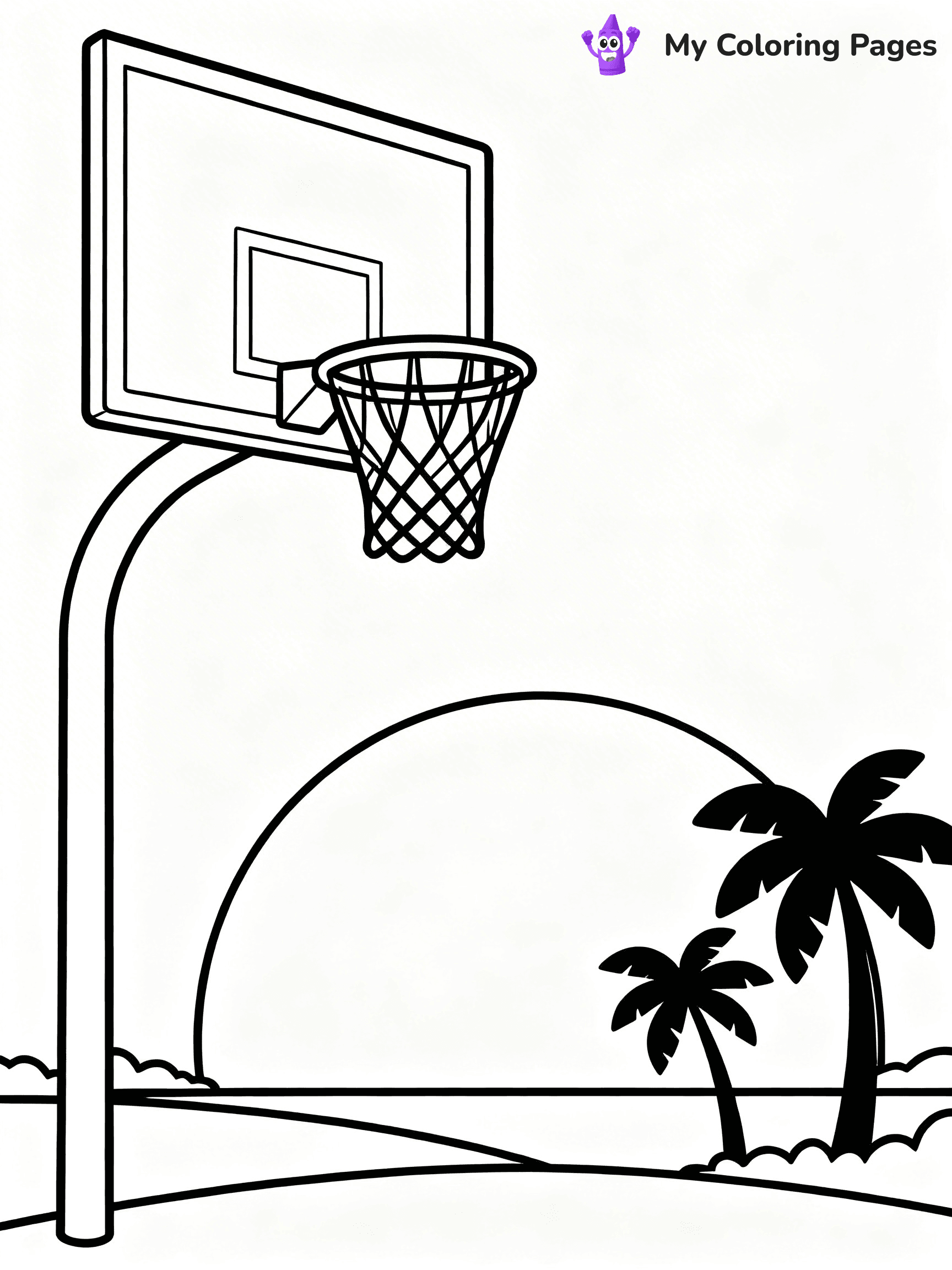 Basketball Hoop Coloring Pages - 4