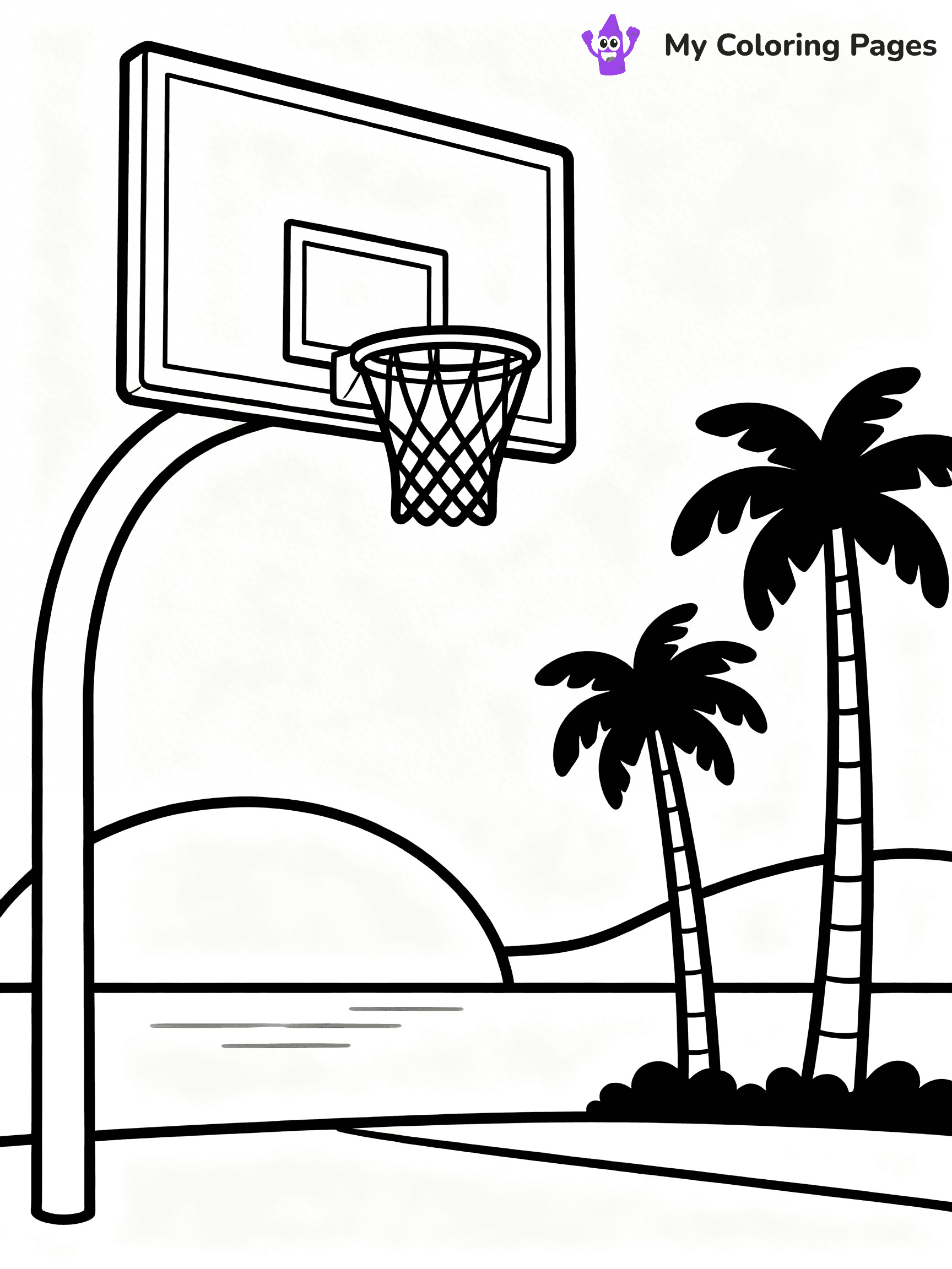 Basketball Hoop Coloring Pages - 3