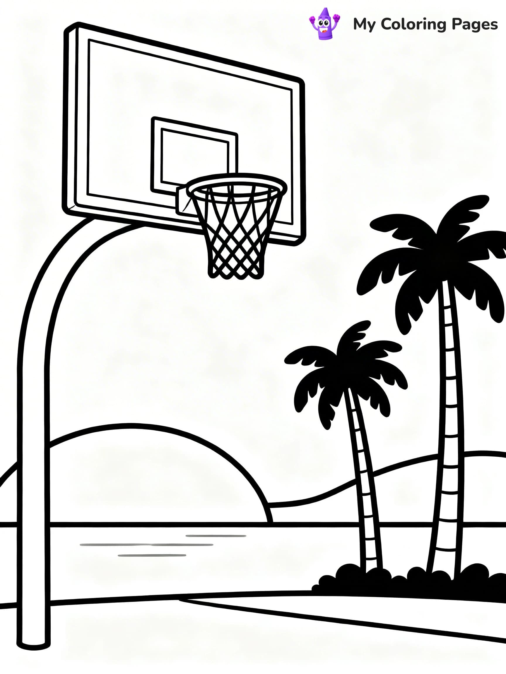 Basketball Hoop Coloring Pages - 3