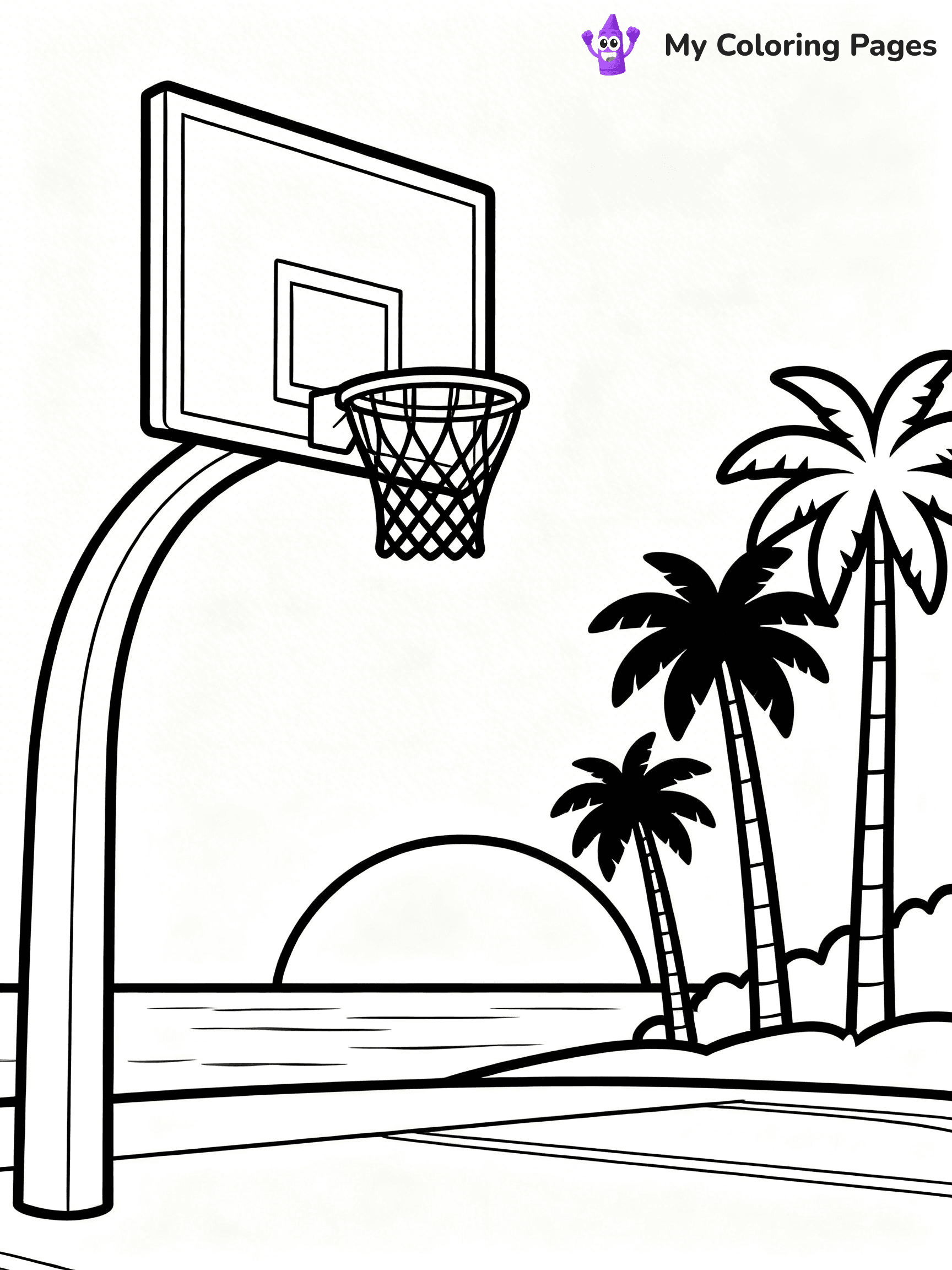 Basketball Hoop Coloring Pages - 2