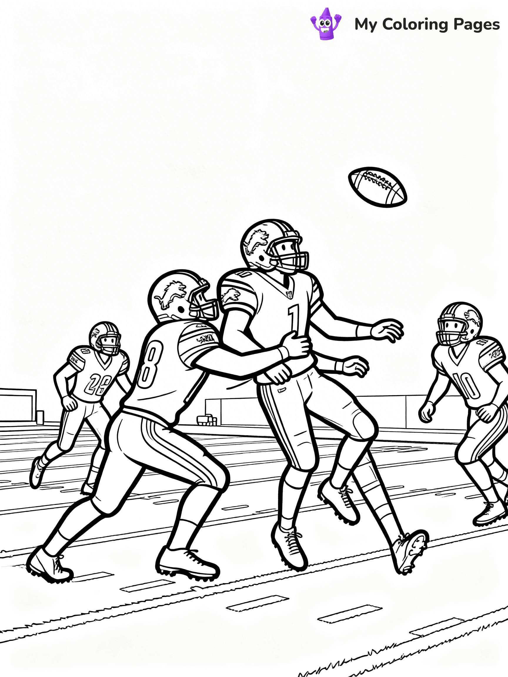 Detroit Lions Coloring Pages - 26